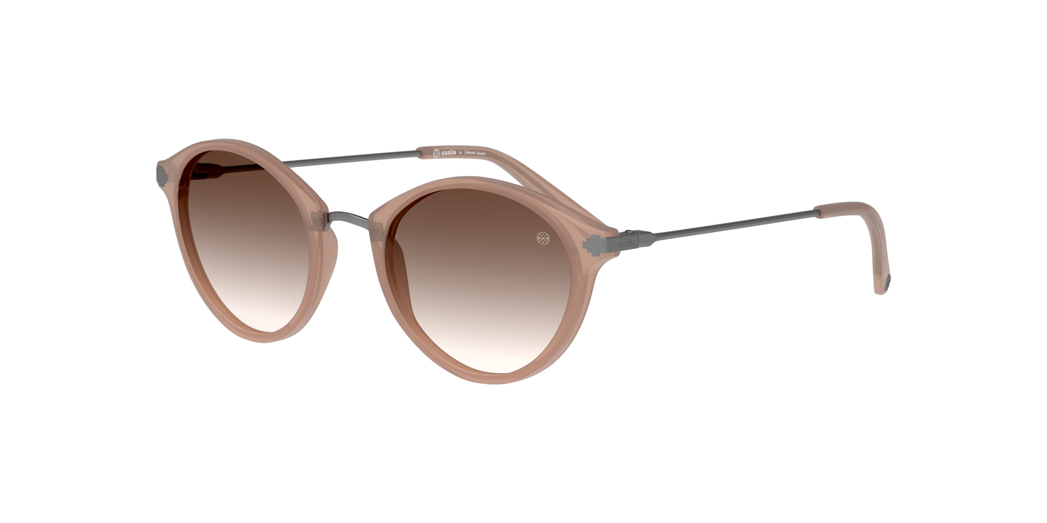Angle_Left01 Karun SW FS0081 (Champagne) Sunglasses Brown / Transparent, Pink