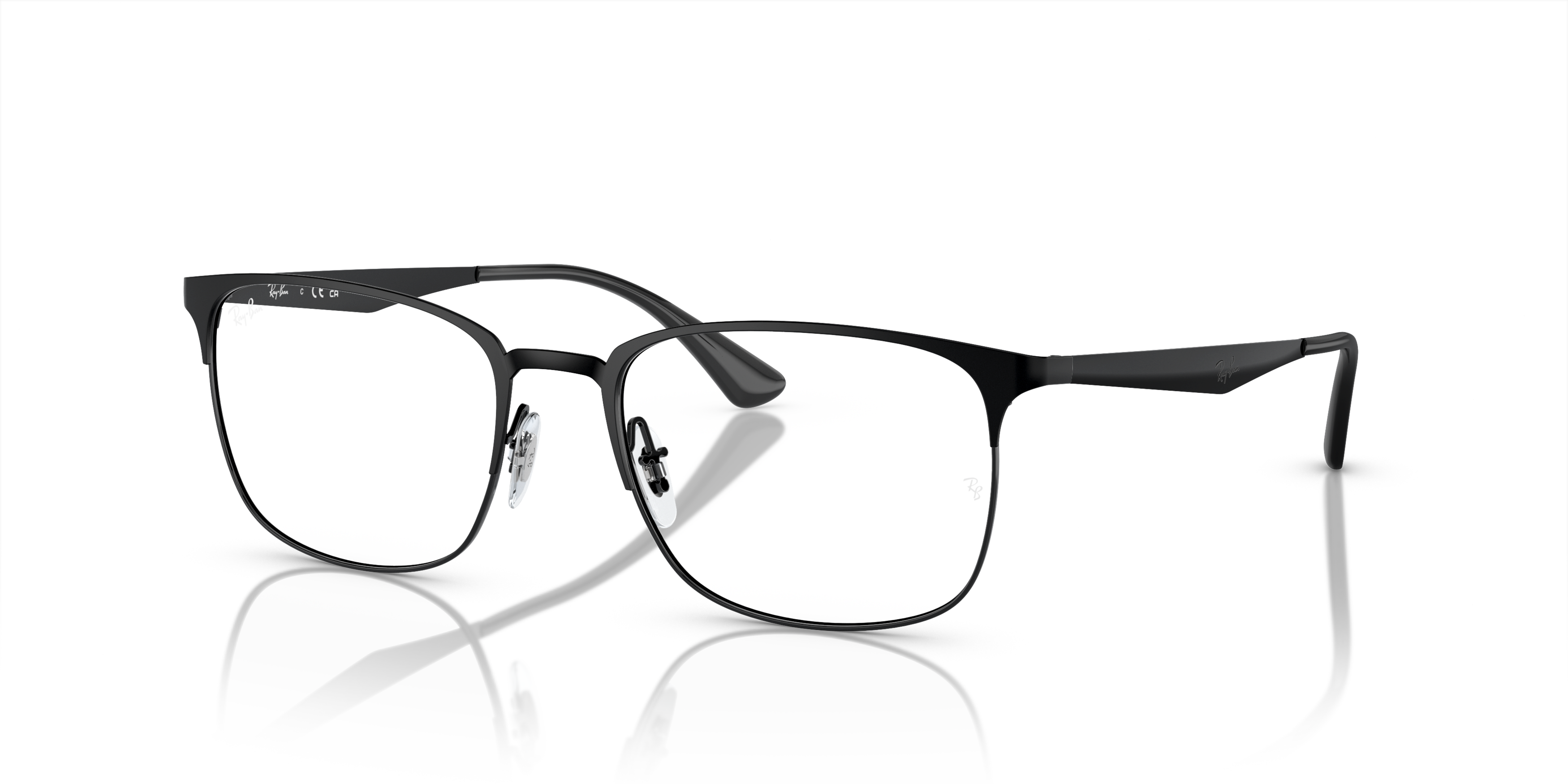 Angle_Left01 Ray-Ban RX 6421 Glasses Transparent / Black