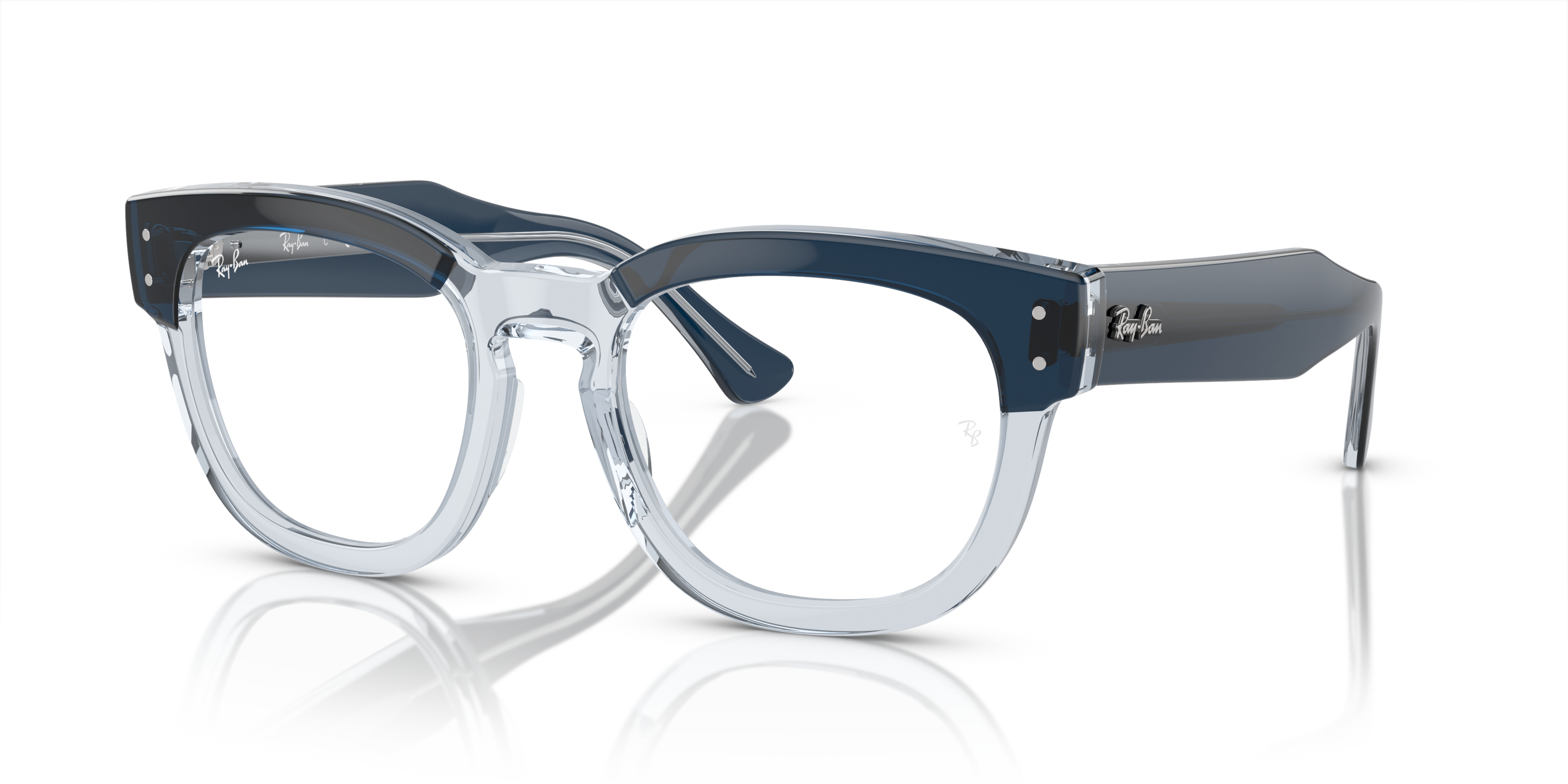 Angle_Left01 Ray-Ban Mega Hawkeye RX 0298 Glasses Transparent / Blue