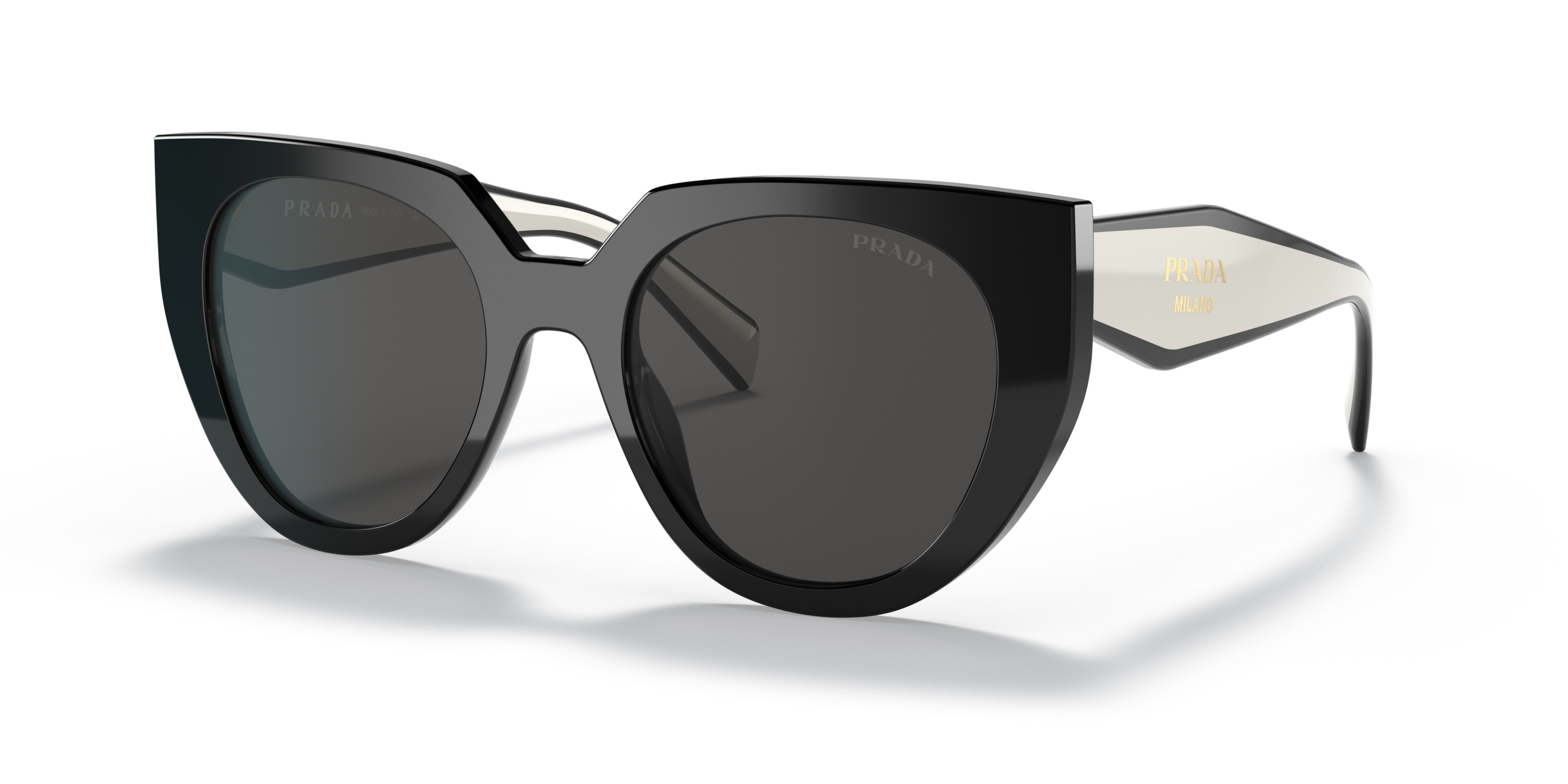 Angle_Left01 Prada PR 14WS (14WS) Sunglasses Grey / Black