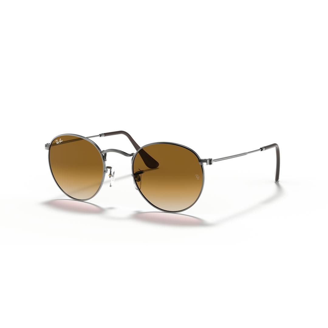 Ray-Ban Round RB3447N Lunettes de Soleil Homme - Gris - Possibilité de verres correcteurs - Adaptabl