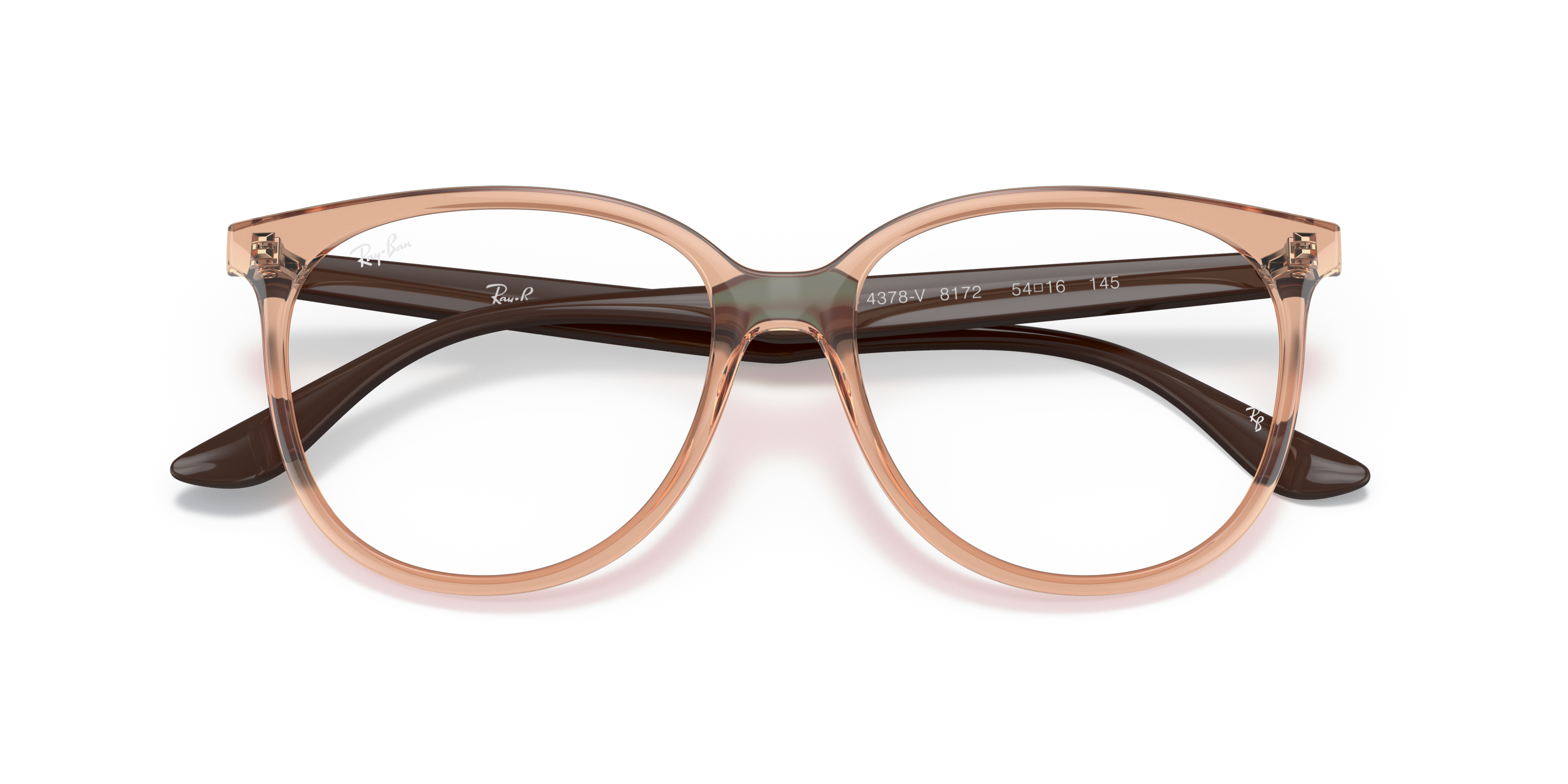 Folded Ray-Ban RX 4378V Glasses Transparent / Grey