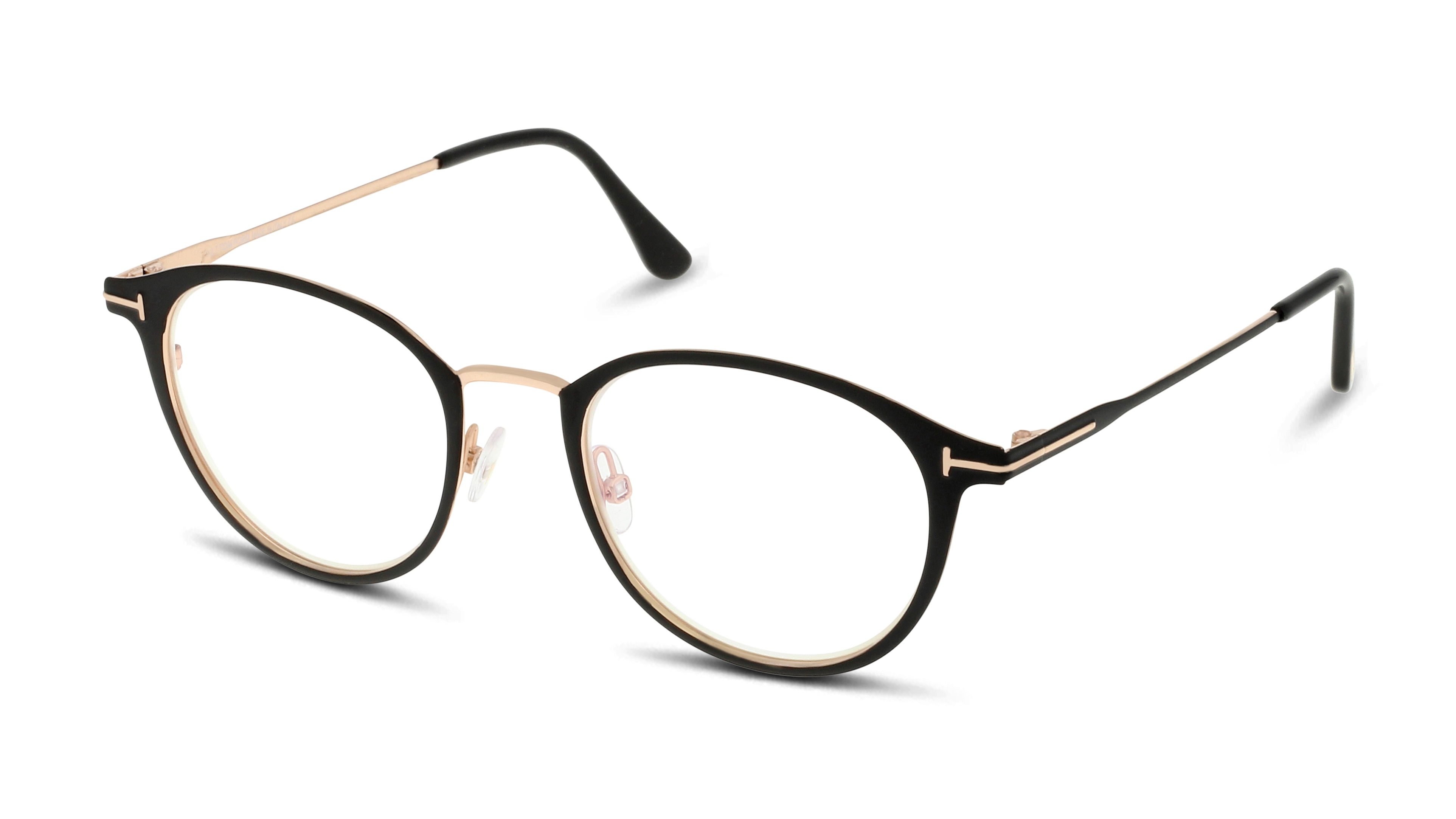 Angle_Left01 Tom Ford FT 5528-B Glasses Transparent / Black