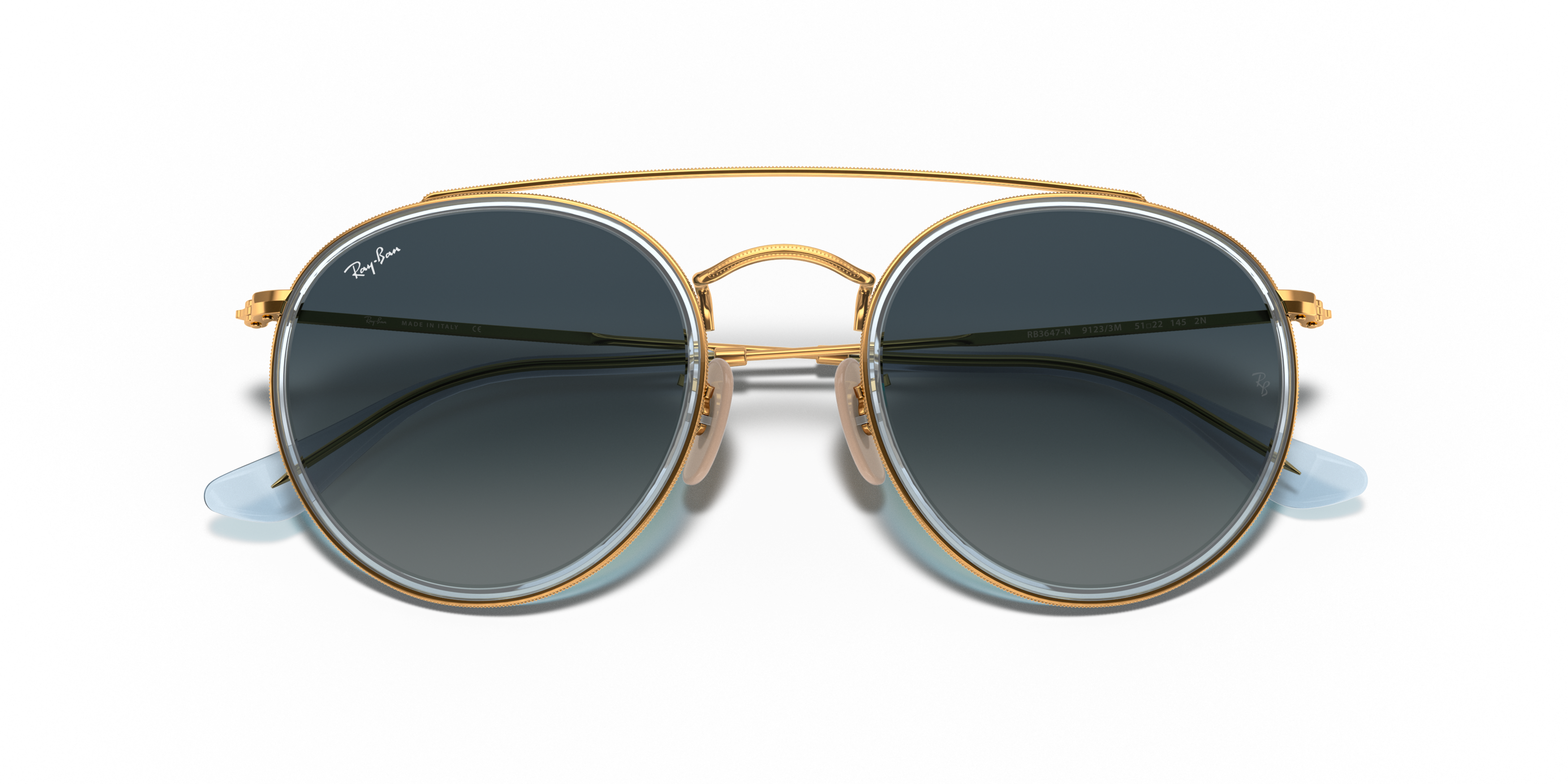 [products.image.folded] Ray-Ban Round Double Bridge RB3647N 91233M