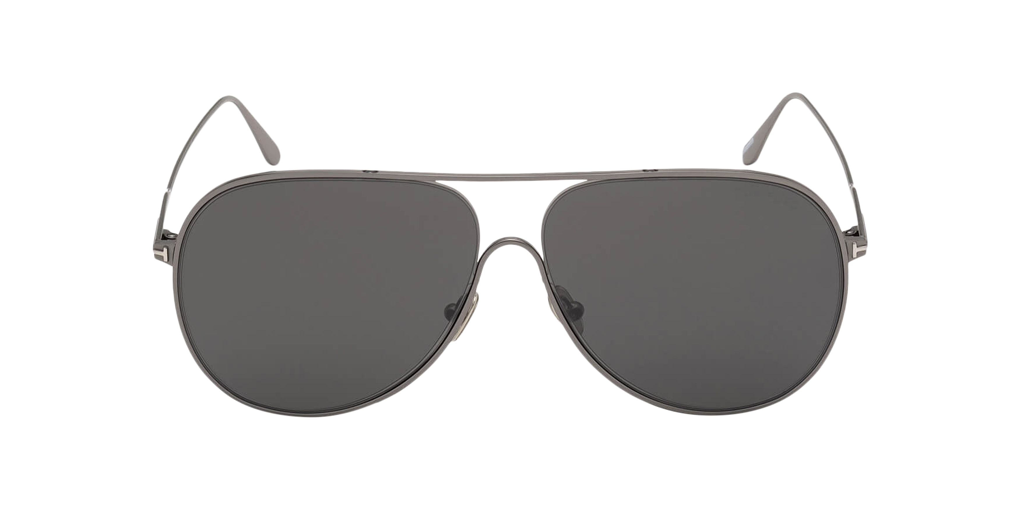Front Tom Ford Alec FT 824 (12C) Sunglasses Grey / Silver