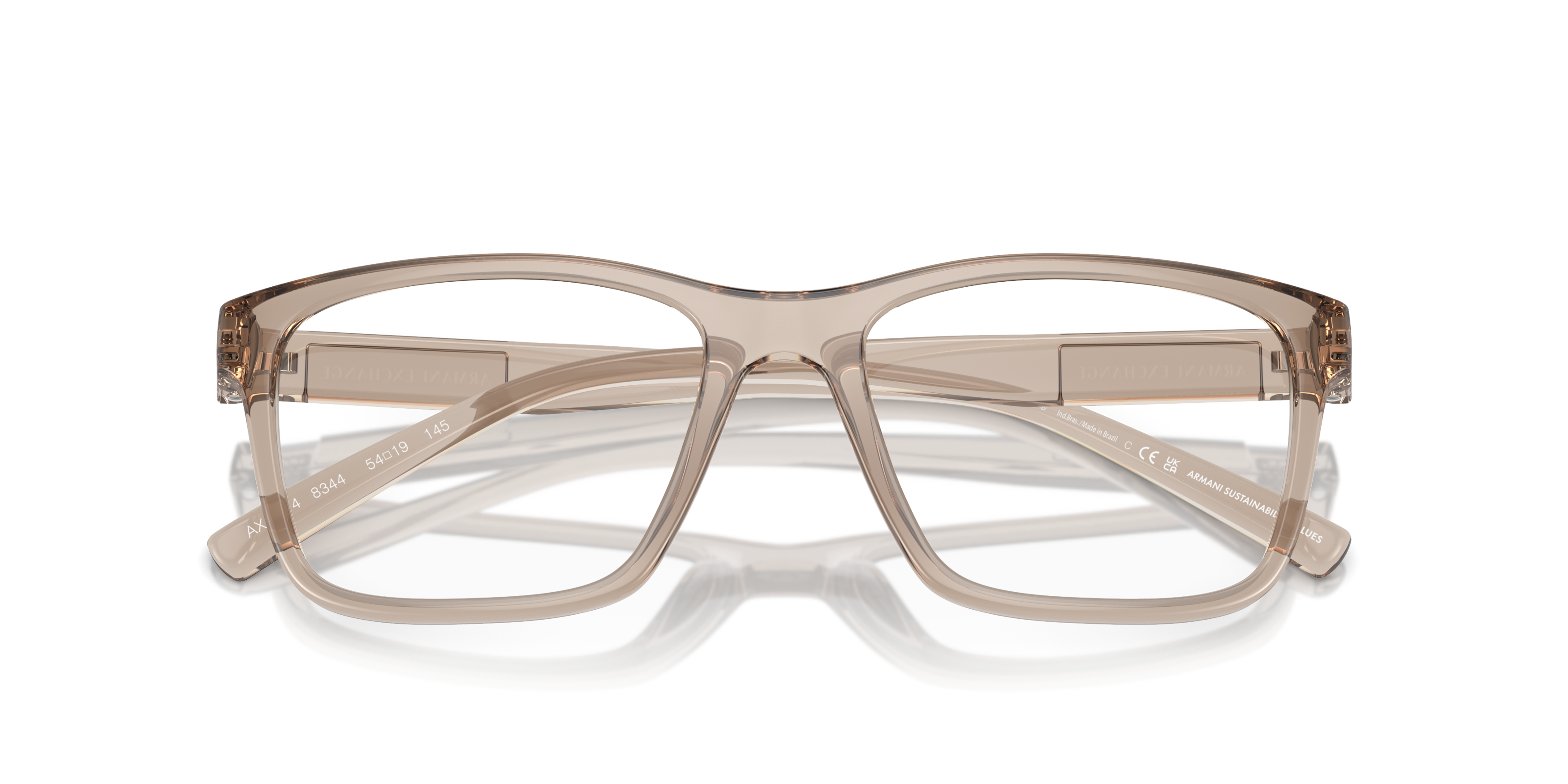 Folded Armani Exchange AX 3114 Glasses Transparent / Black