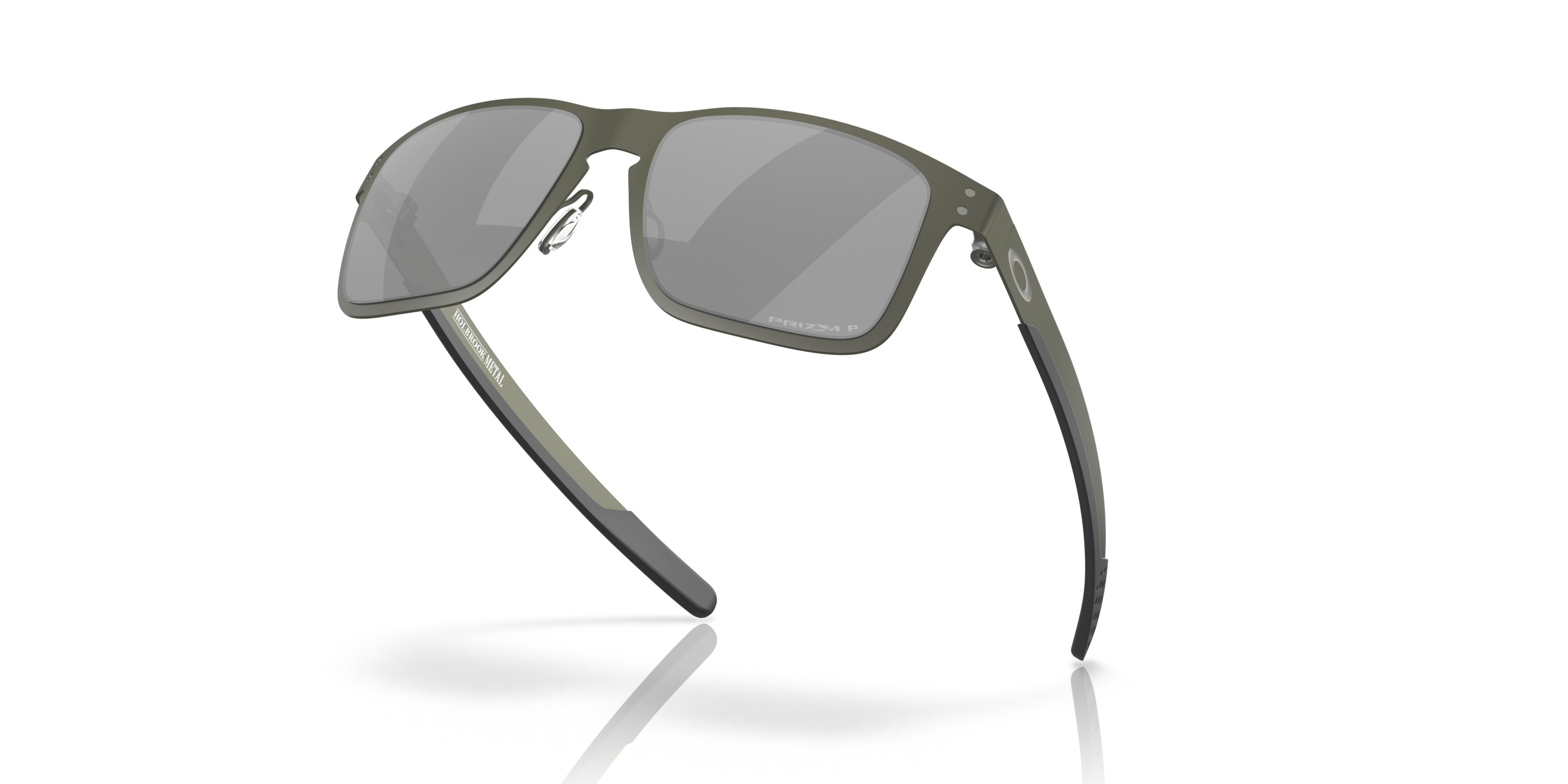 Bottom_Up Oakley Holbrook Metal OO 4123 Sunglasses Silver / Grey