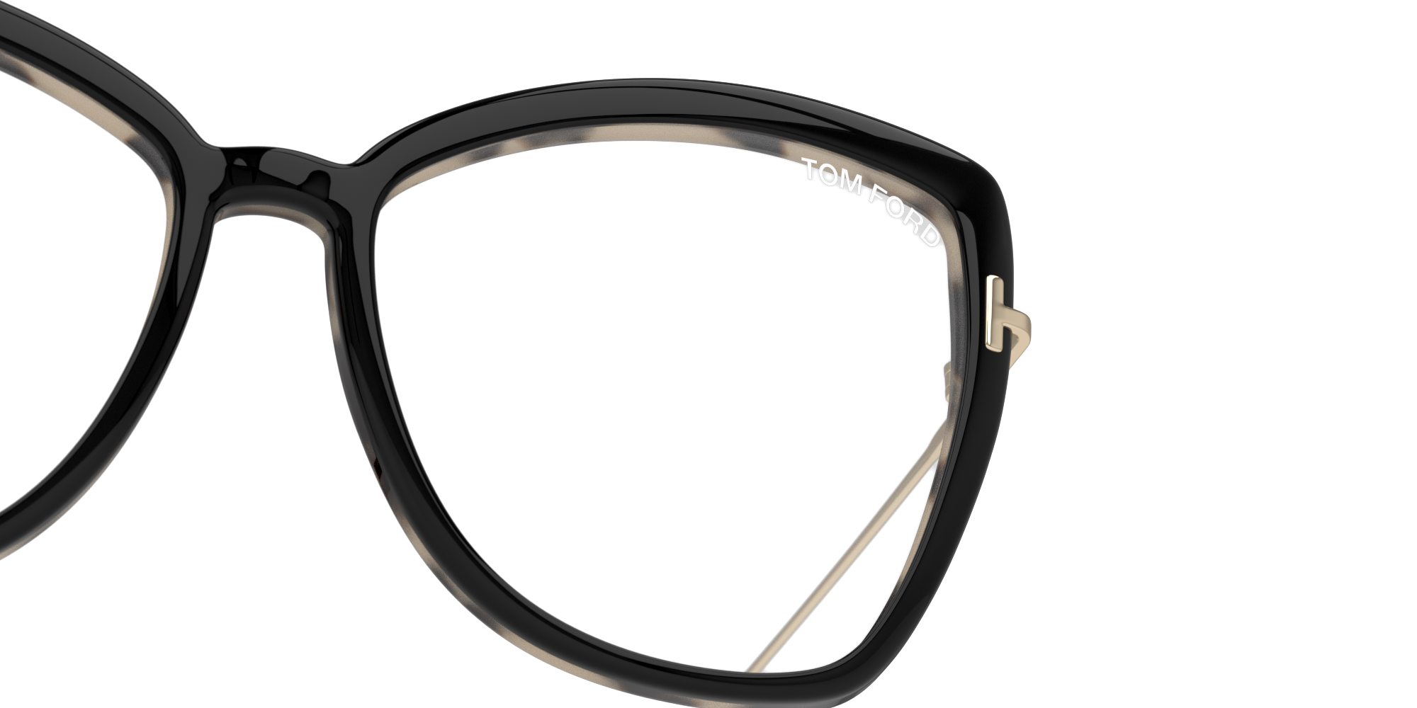 Detail01 Tom Ford FT5882-B Glasses Transparent / Black