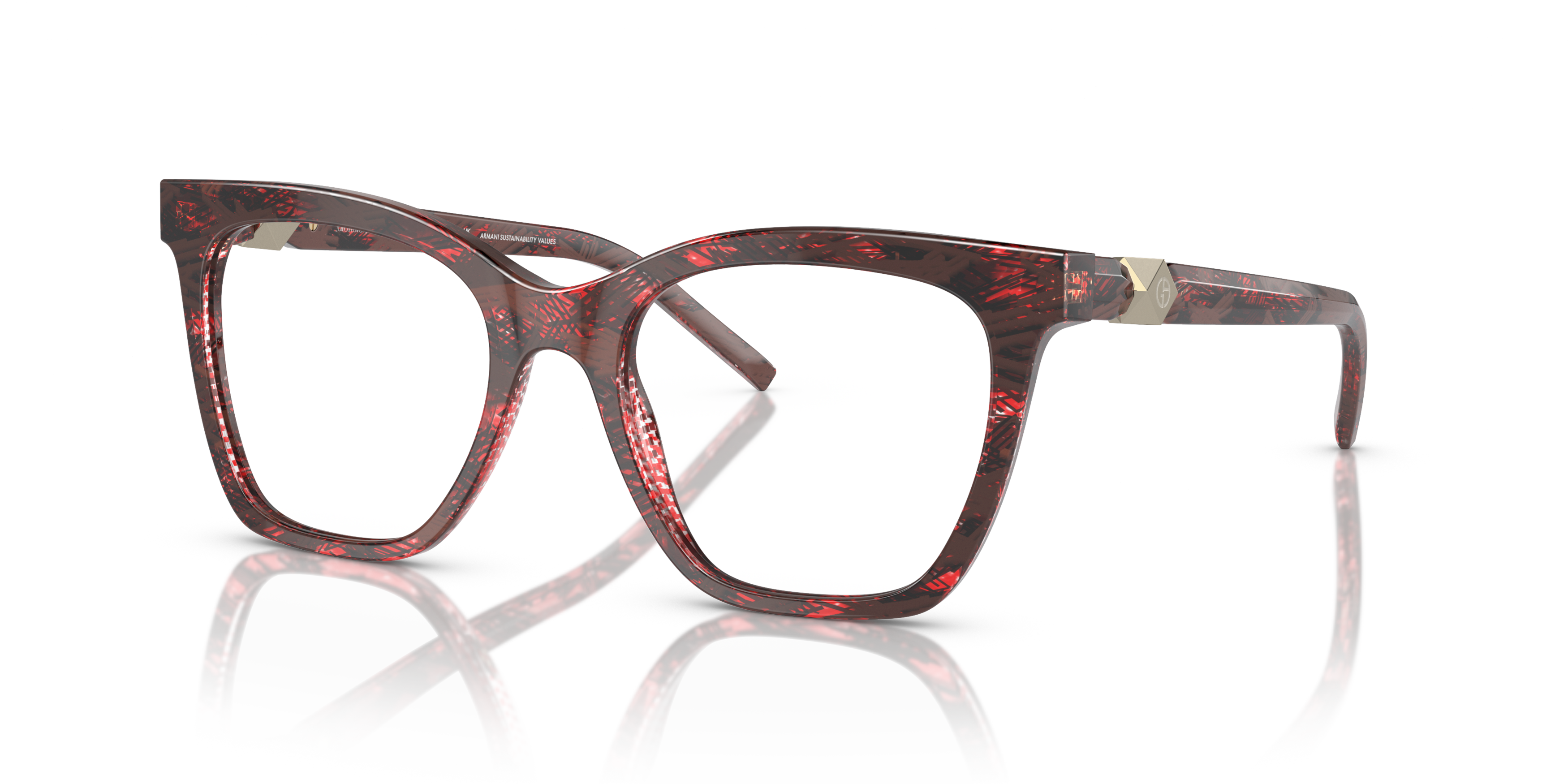 Angle_Left01 Giorgio Armani AR 7238 Glasses Transparent / Red