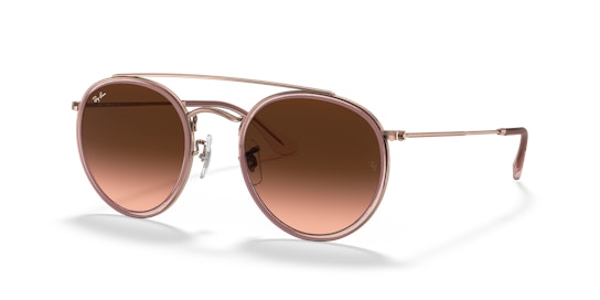 Ray-Ban Round Double Bridge RB 3647N Sunglasses Pink / Gold