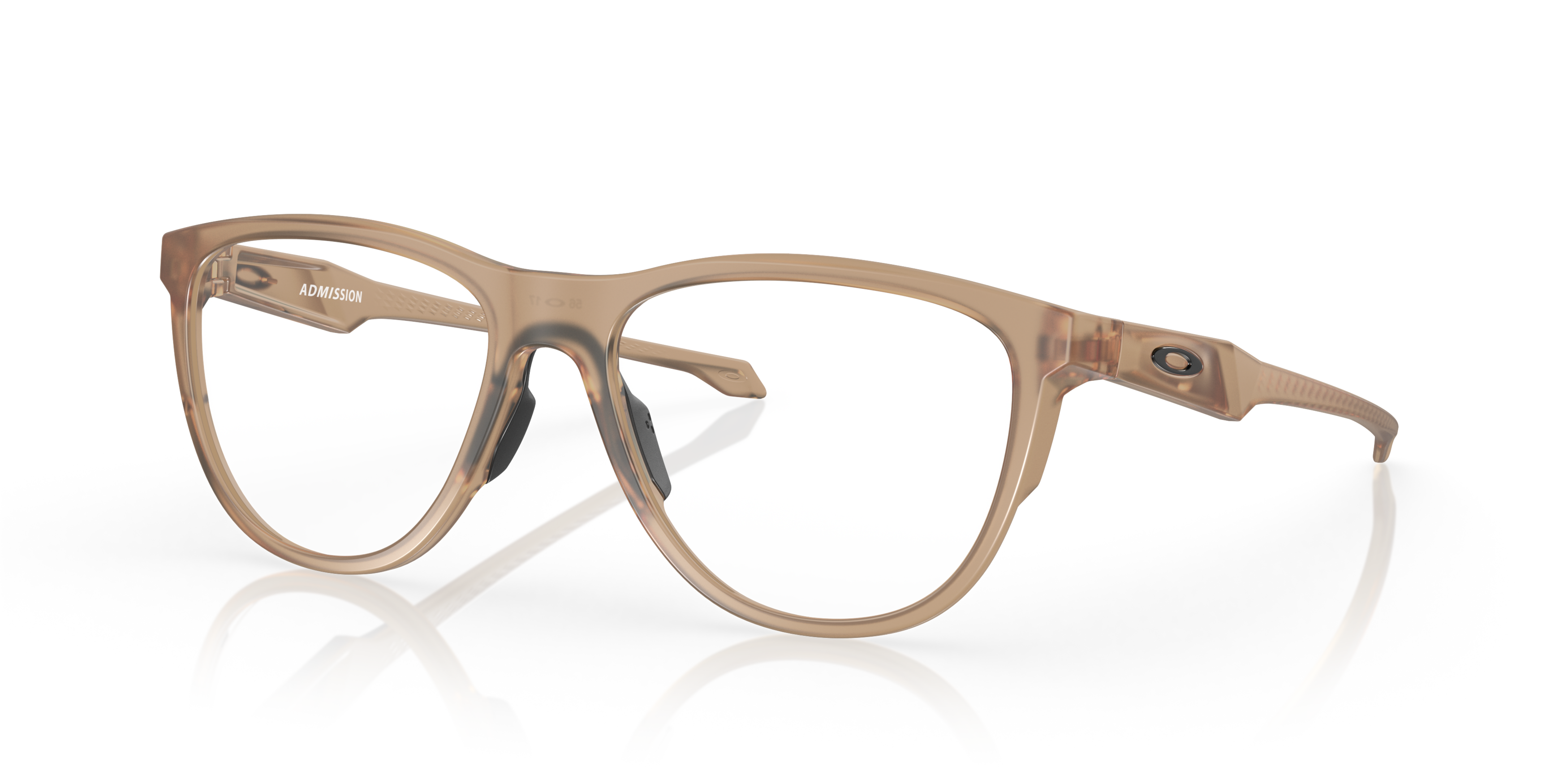 Angle_Left01 Oakley Admission OX 8056 Glasses Transparent / Brown