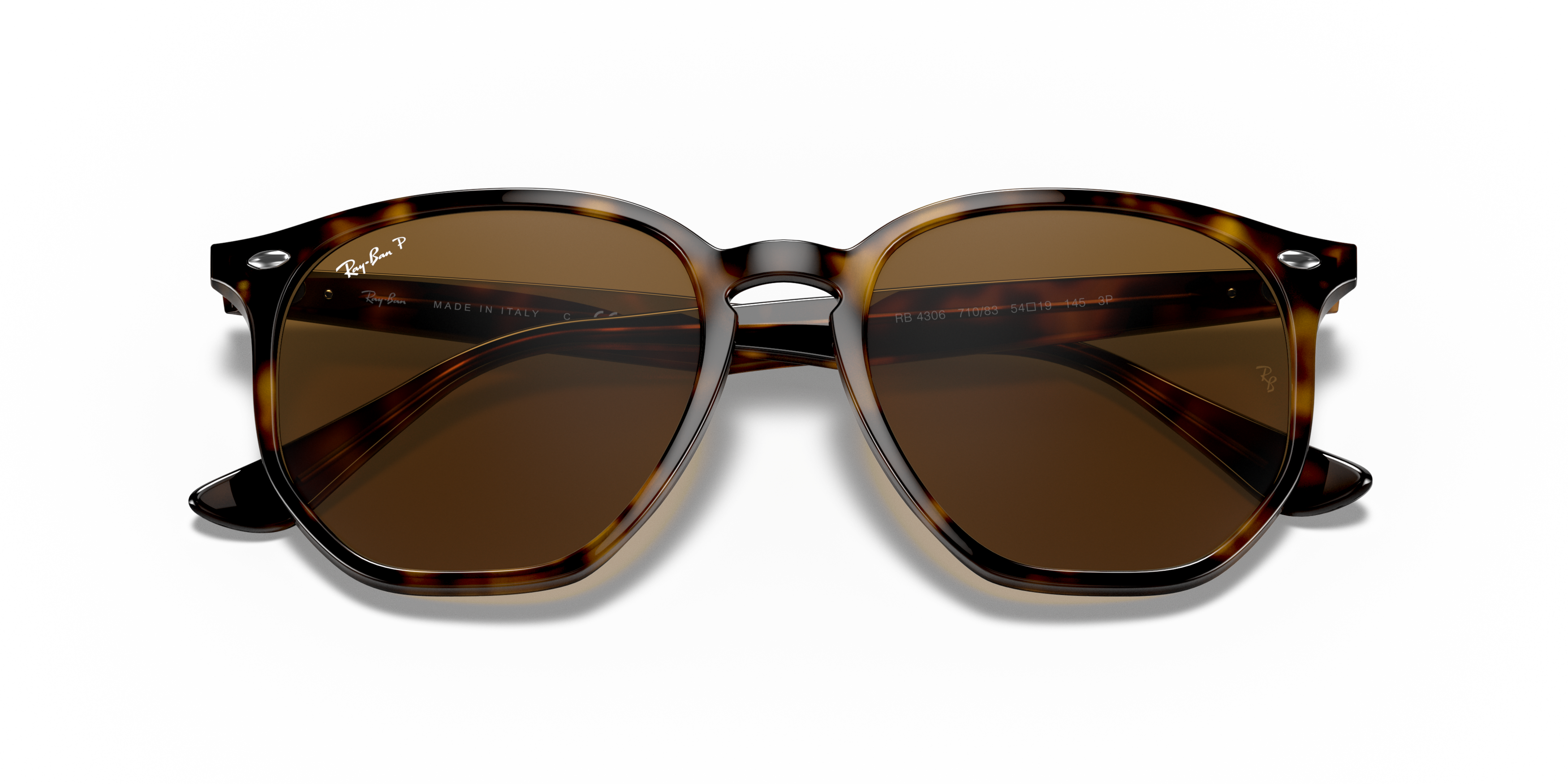 Folded Ray-Ban RB 4306 (710/83) Sunglasses Brown / Transparent, Tortoise Shell