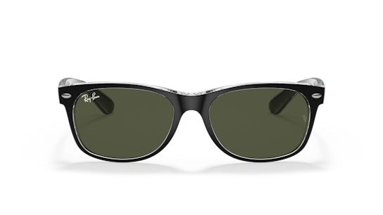 Ray-Ban New Wayfarer RB 2132 (6052) Sunglasses Green / Transparent, Black