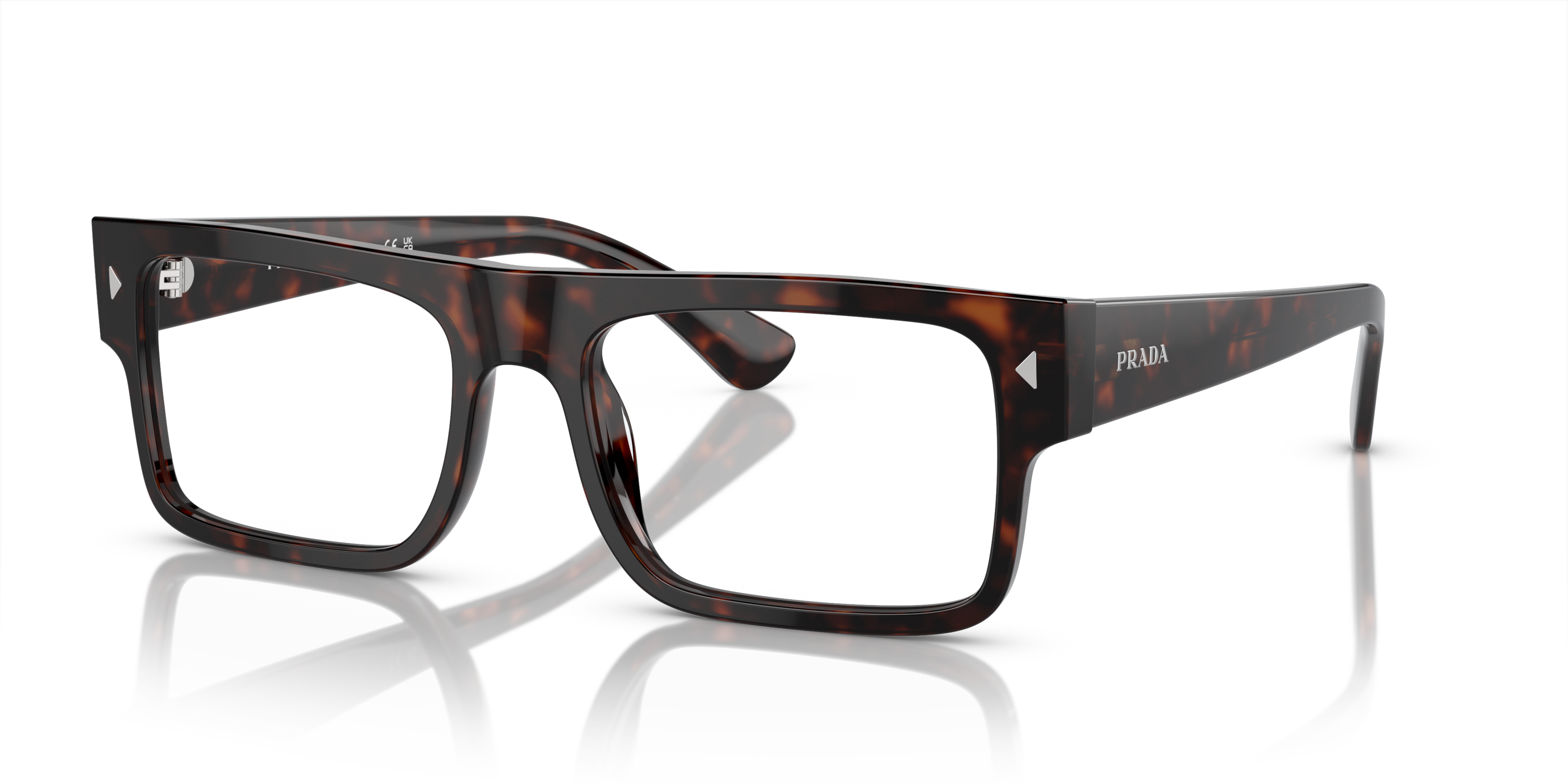 Angle_Left01 Prada PR A01V Glasses Transparent / Black