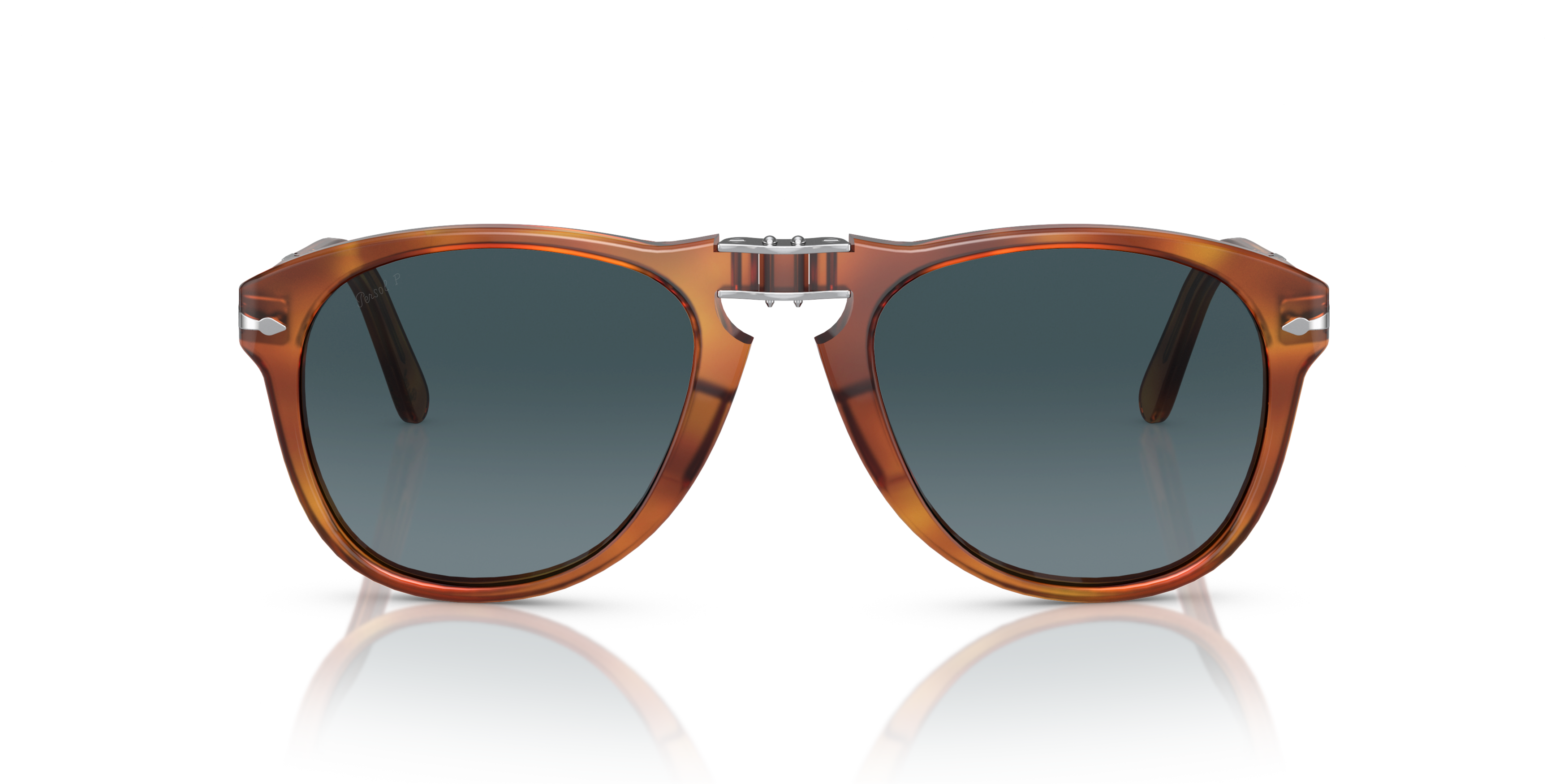 Front Persol PO 0714SM Sunglasses Blue / Transparent, Brown