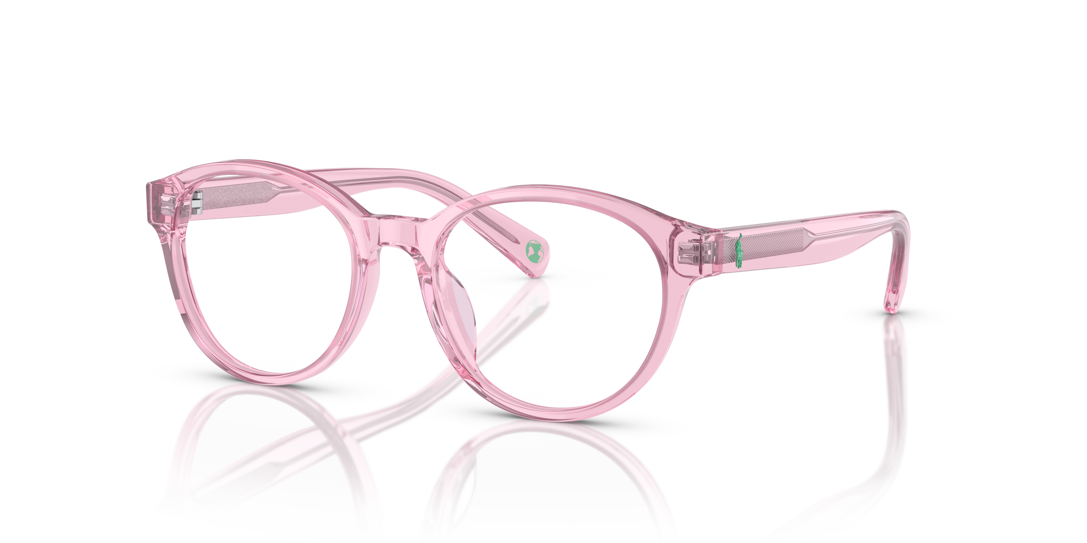 Angle_Left01 Polo Ralph Lauren PP 8546U (6098) Children's Glasses Transparent / Transparent, Pink
