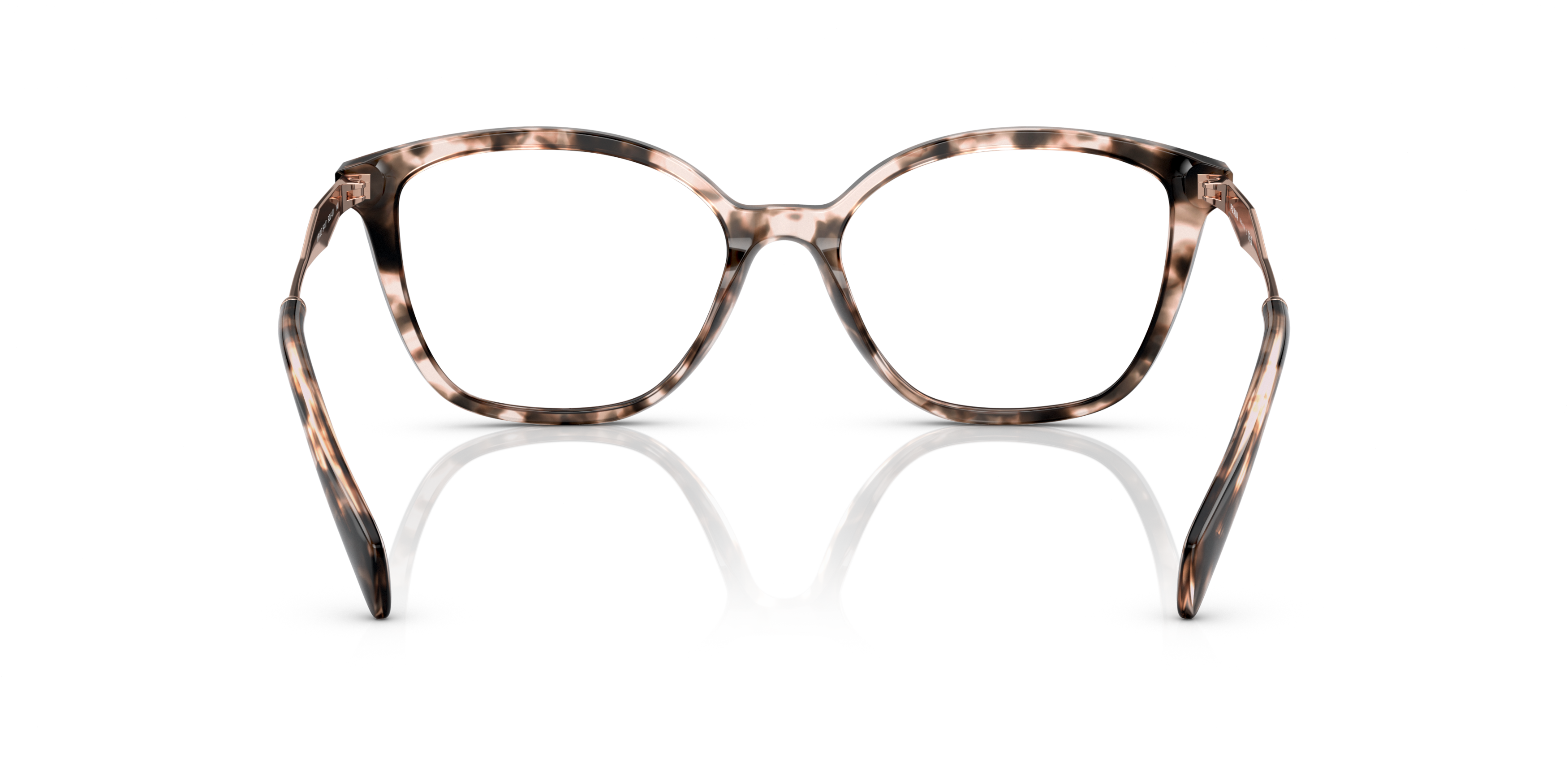 Detail02 Prada PR 02ZV (ROJ1O1) Glasses Transparent / Pink