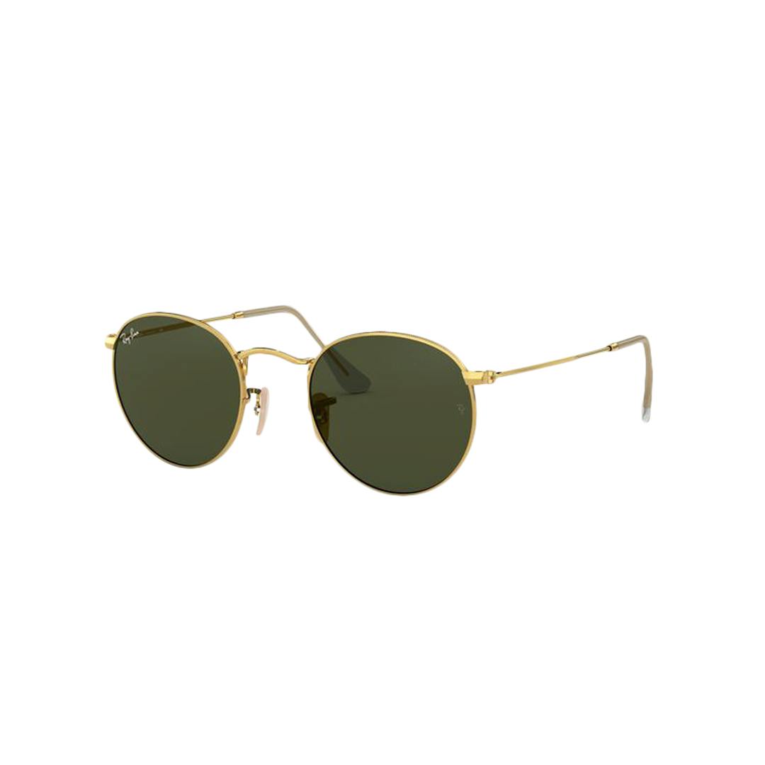 Ray-Ban Round RB3447N Lunettes de Soleil Homme - Vert - Possibilité de verres correcteurs - Adaptabl