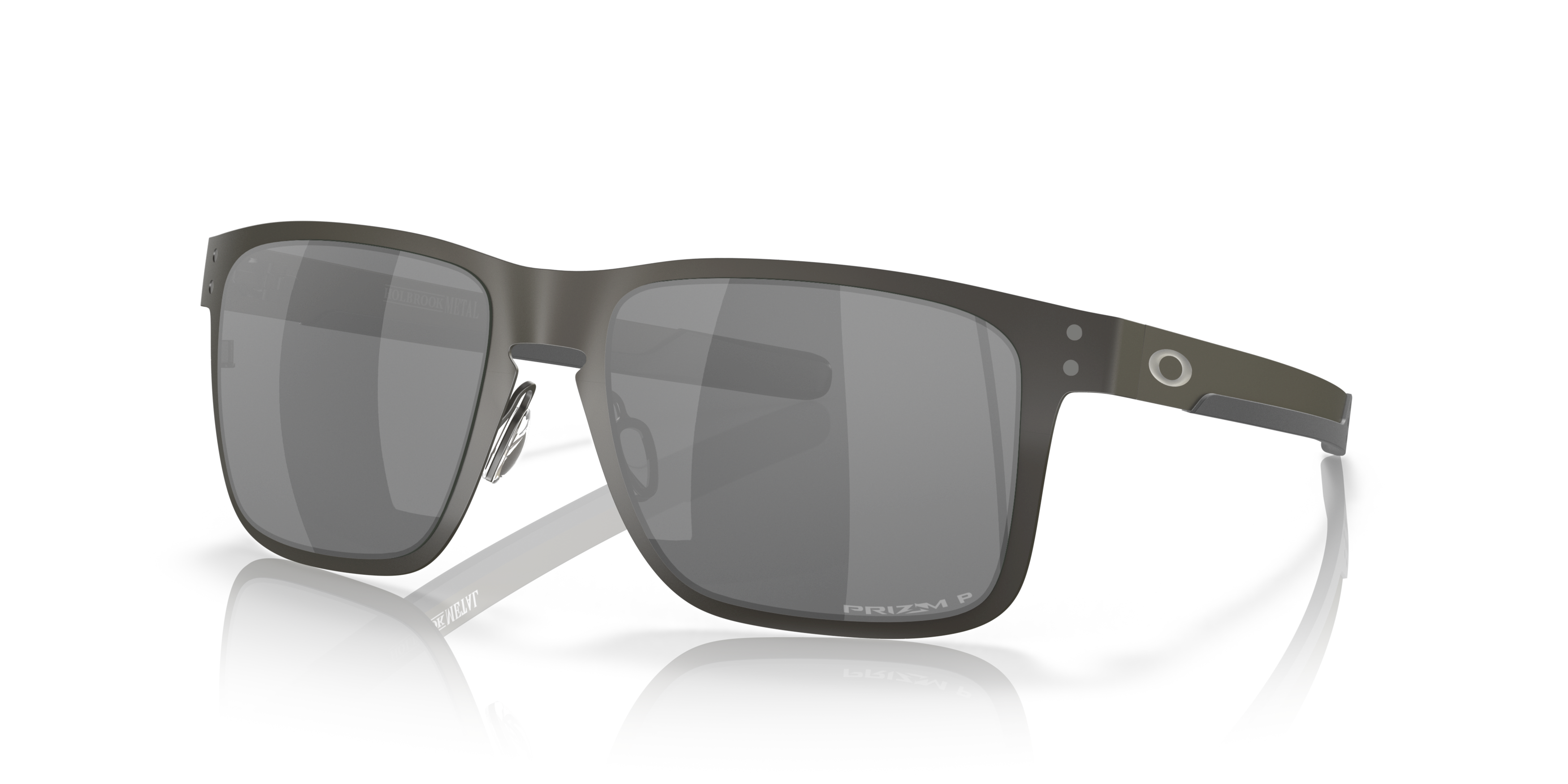 Angle_Left01 Oakley Holbrook Metal OO 4123 Sunglasses Silver / Grey