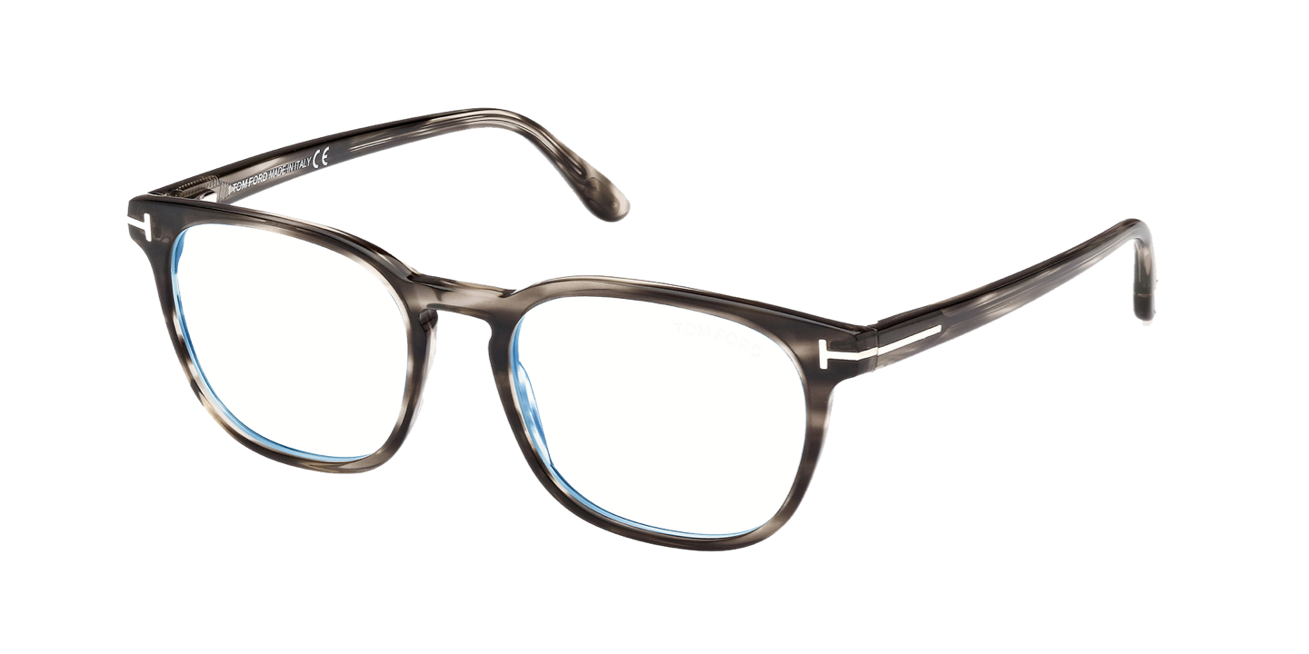 Angle_Left01 Tom Ford FT5868-B Glasses Transparent / Transparent, Blue