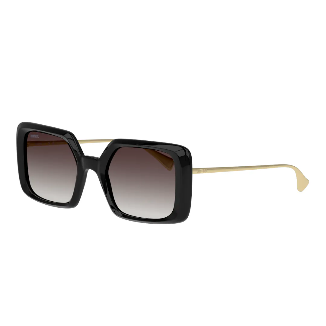 Unofficial 0UO6166 Lunettes de Soleil - Rectangle Noir Doré Unofficial 0UO6166 Lunettes de Soleil - Rectangle Noir Doré