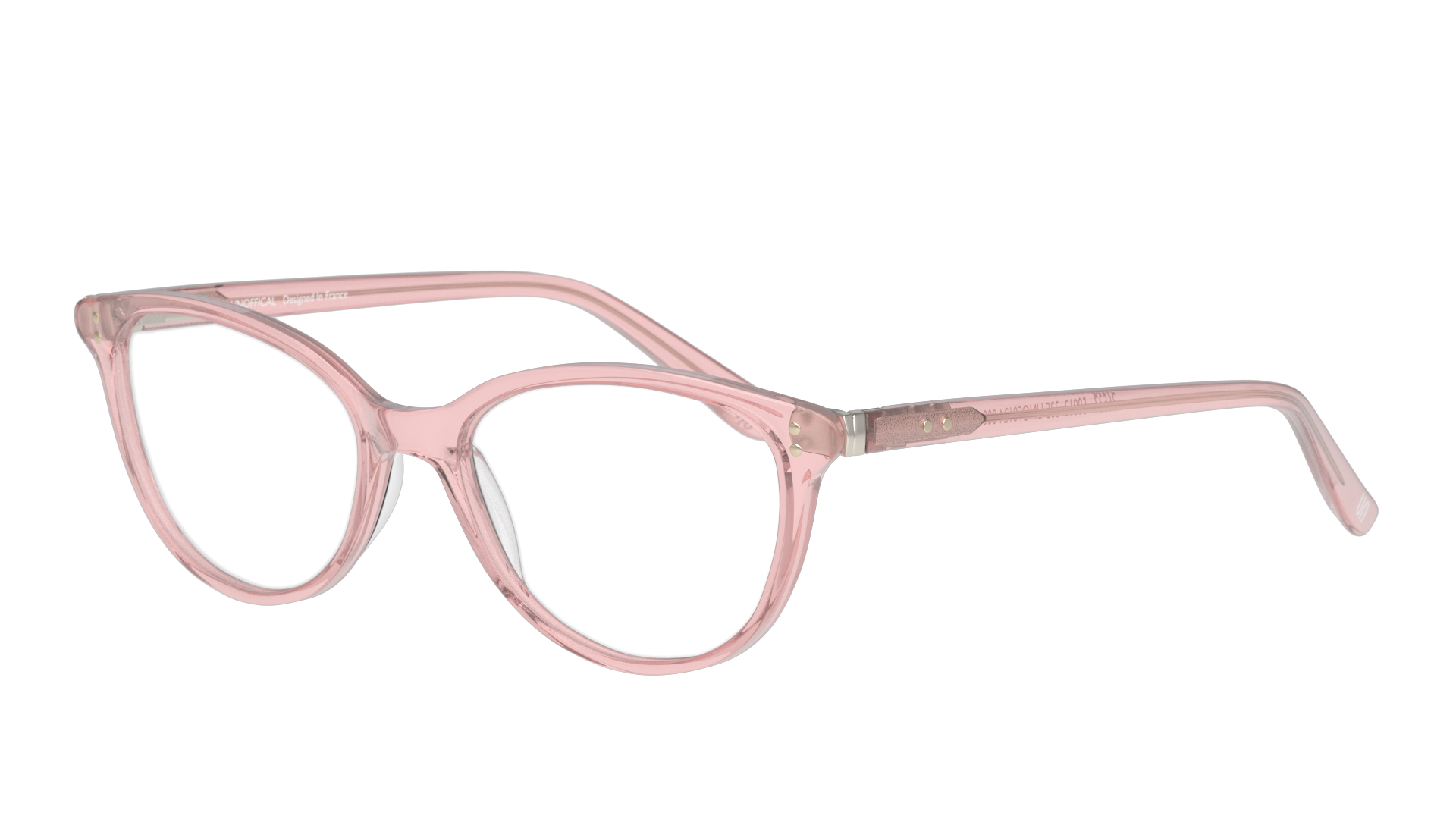 Angle_Left01 Unofficial UNOF0123 (PP00) Glasses Transparent / Pink