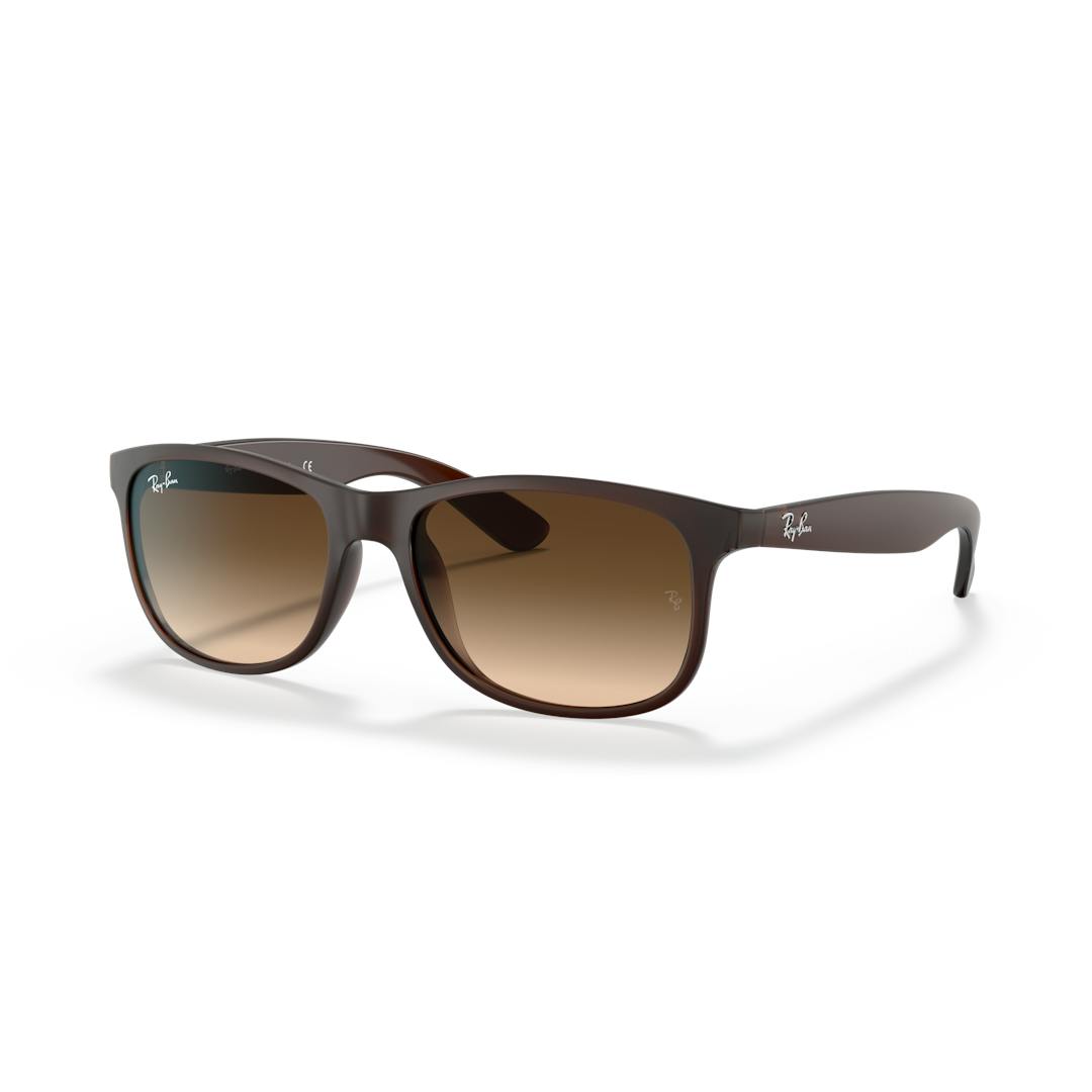 Ray-Ban Andy RB4202 Lunettes de Soleil Homme - Rectangle Marron - Possibilité de verres correcteurs