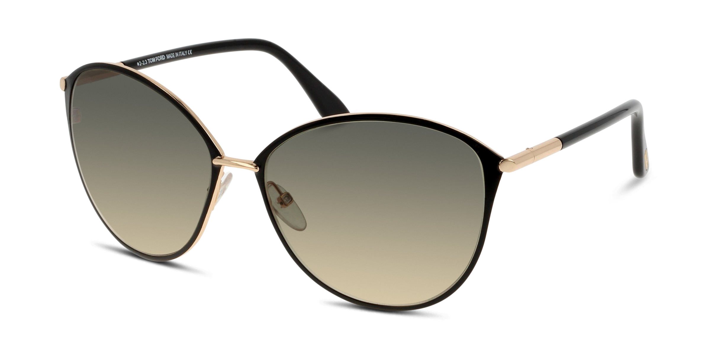 Angle_Left01 Tom Ford Penelope FT 320 (28B) Sunglasses Grey / Black