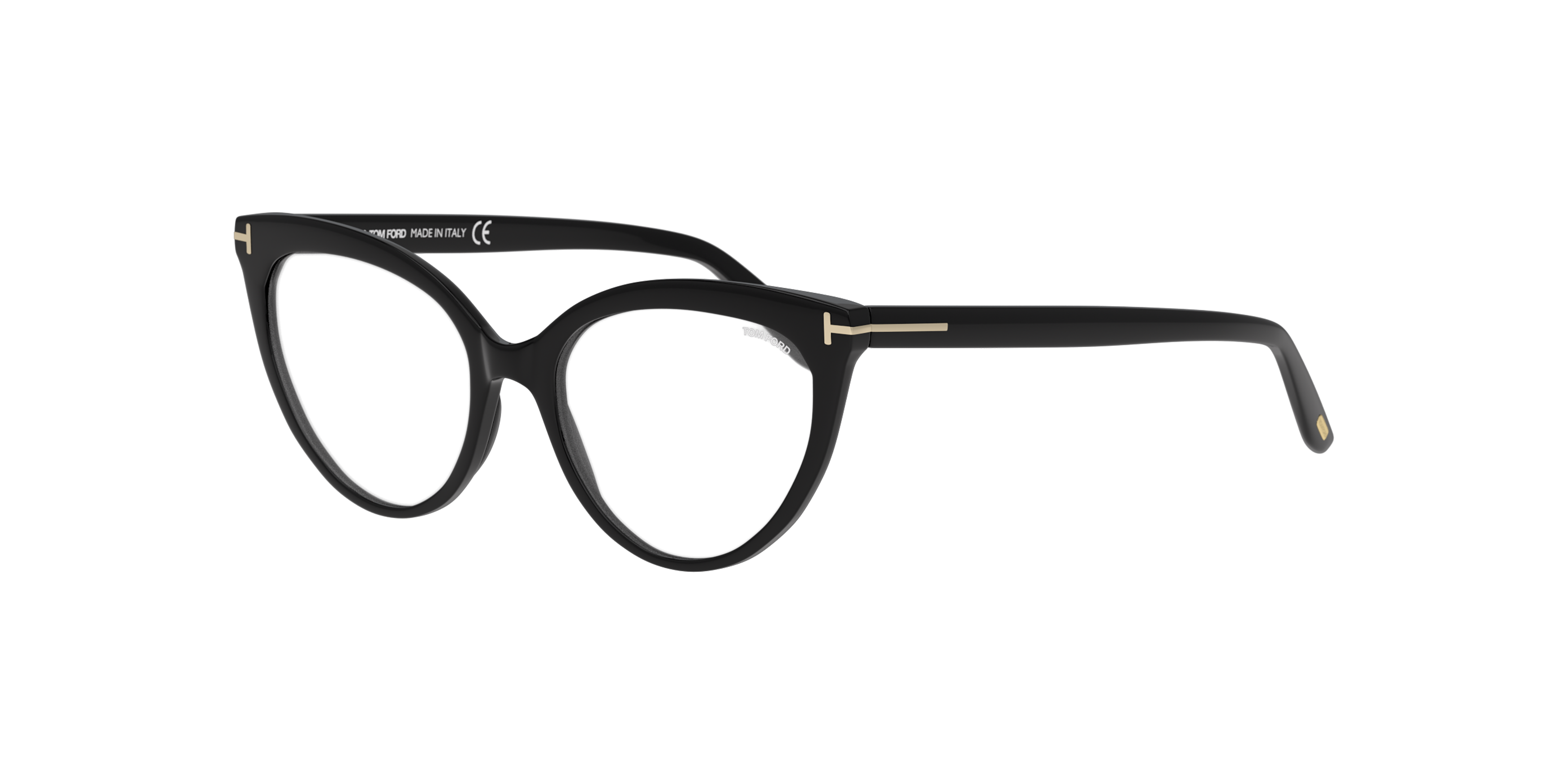 Angle_Left01 Tom Ford FT 5674-B (001) Glasses Transparent / Black
