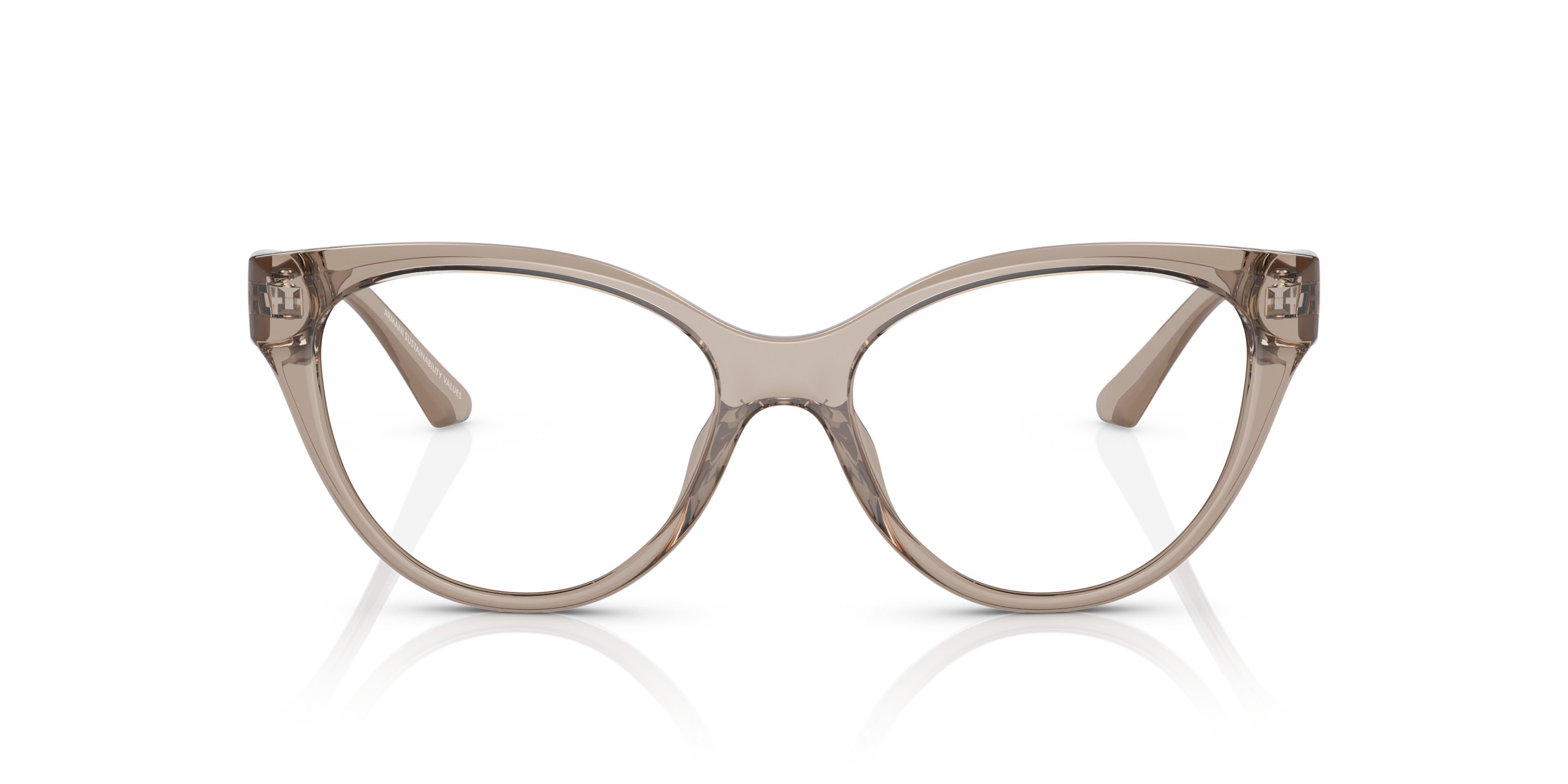 Front Armani Exchange AX 3096 Glasses Transparent / Transparent, Brown