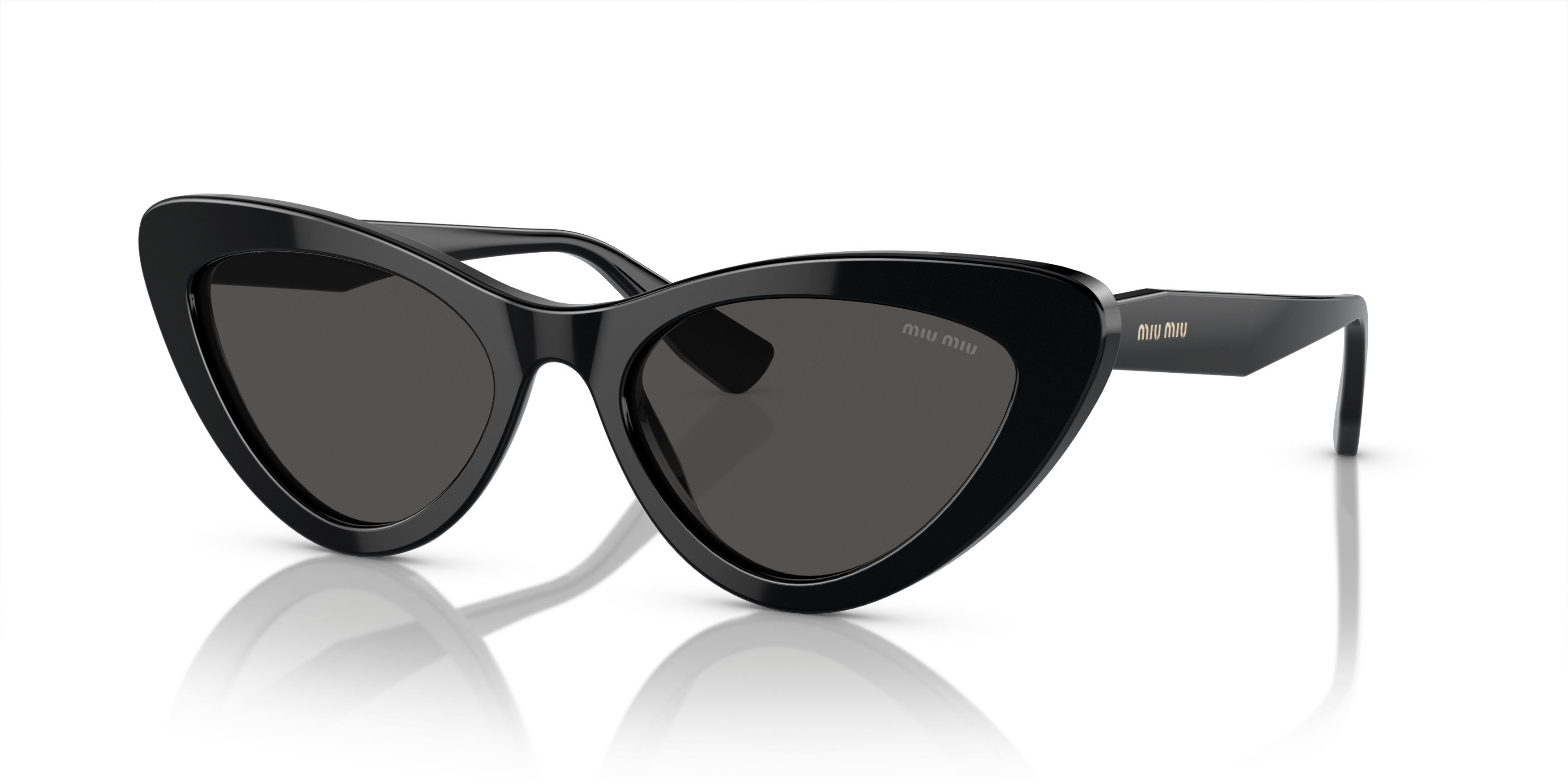 Angle_Left01 Miu Miu MU 01VS Sunglasses Grey / Black