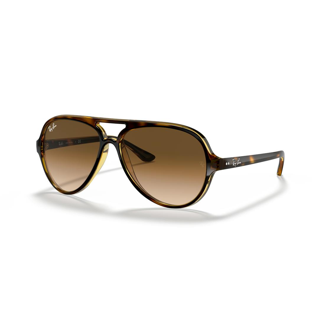 Ray-Ban Cats RB4125 Lunettes de Soleil Homme - Pilote Ecaille Marron - Possibilité de verres correct