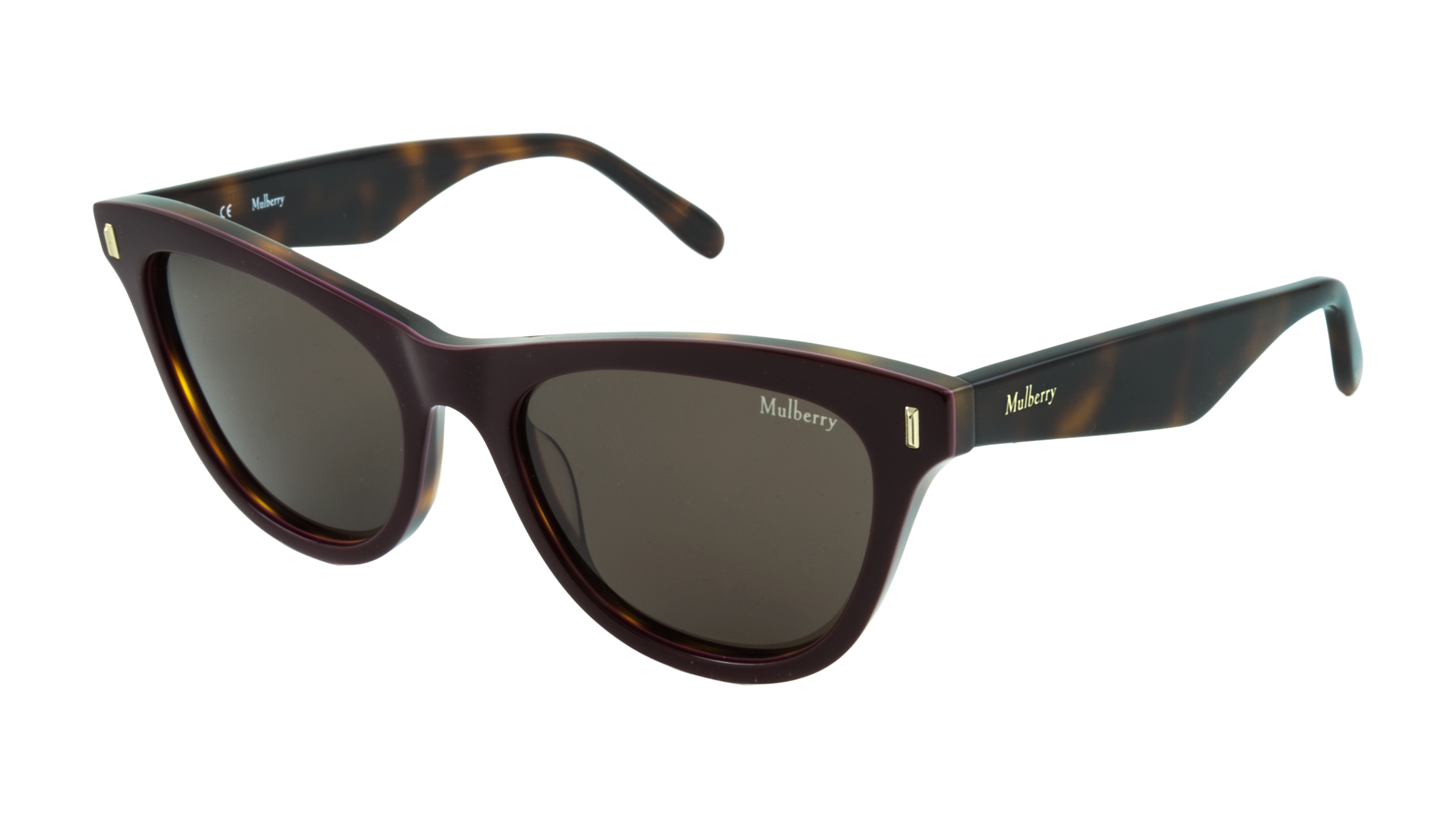 Angle_Left01 Mulberry SML035 (OU86) Sunglasses Brown / Red, Havana