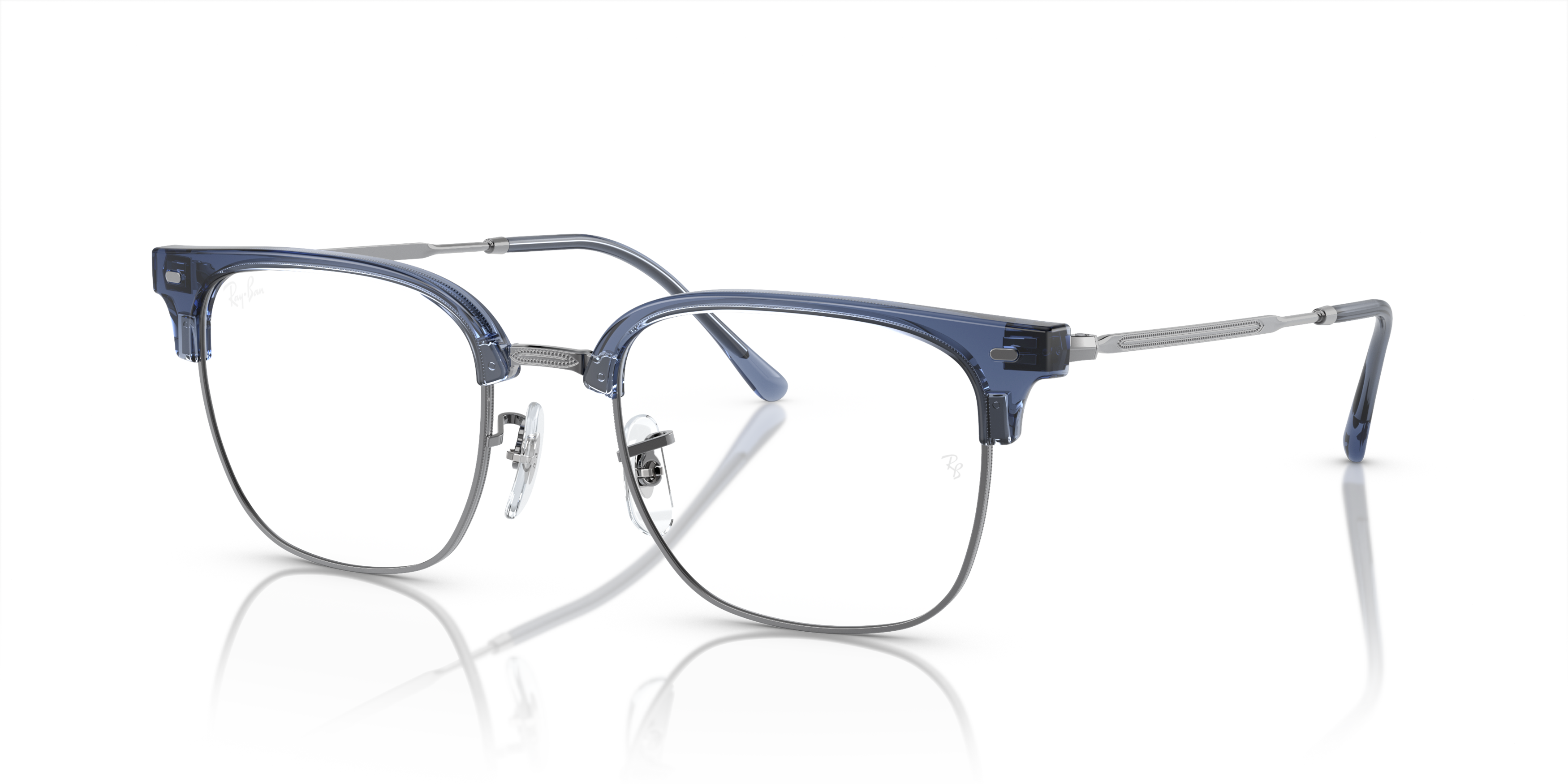 Angle_Left01 Ray-Ban NEW CLUBMASTER RX7216 8379 Transparant, blauw