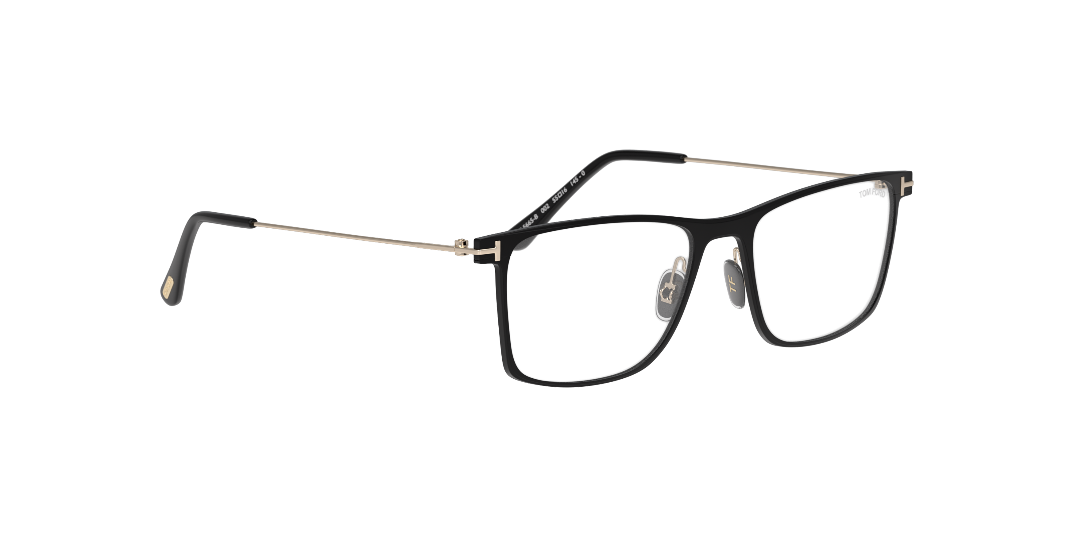 Angle_Right01 Tom Ford FT5865-B (002) Glasses Transparent / Black