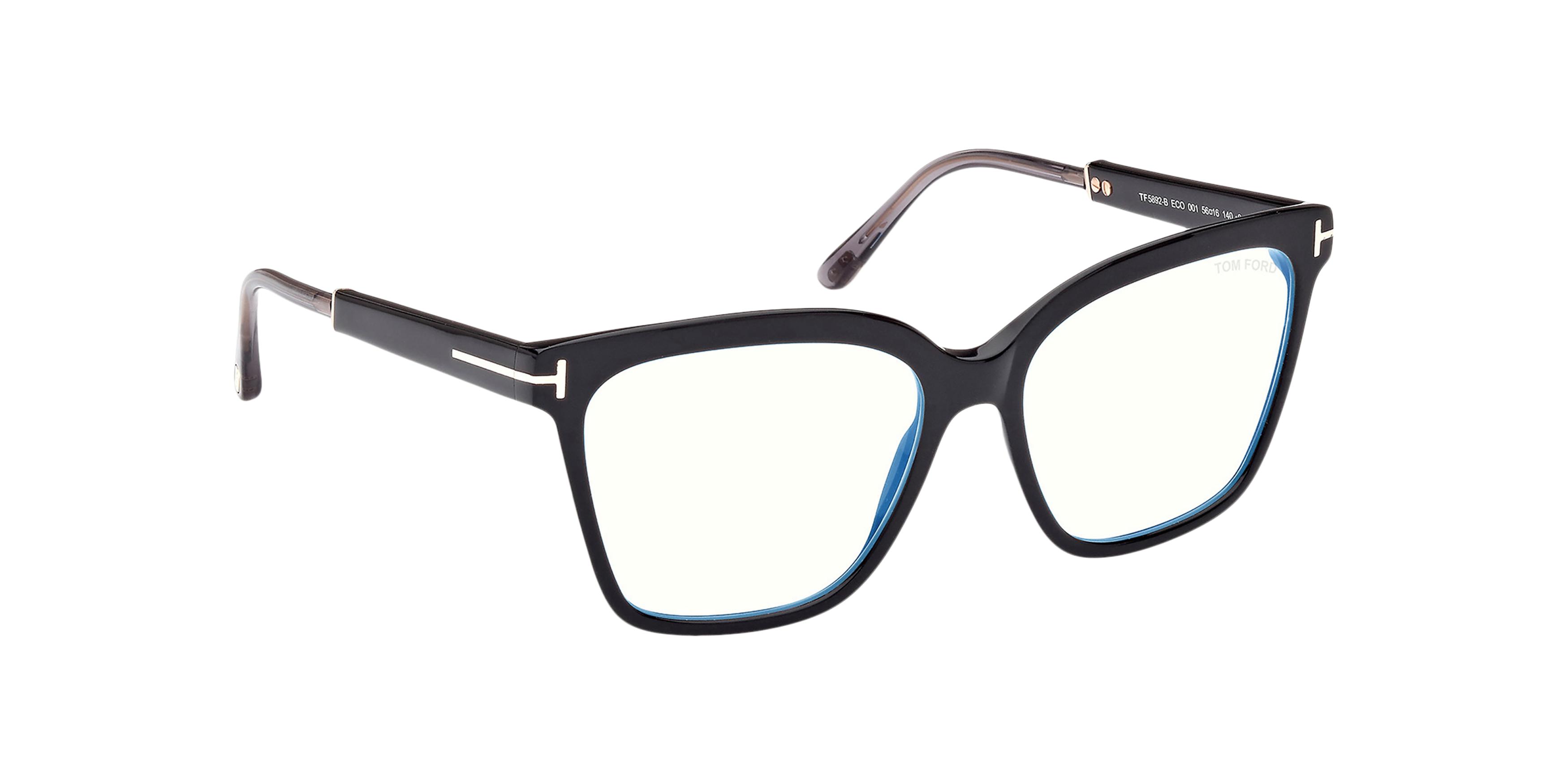 Angle_Right01 Tom Ford FT 5892-B Glasses Transparent / Black
