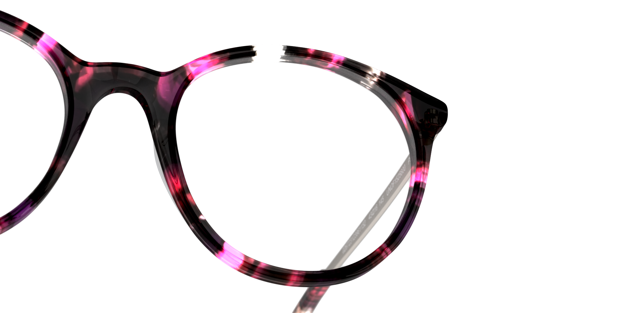 Detail01 Unofficial UNOF0030 Glasses Transparent / Pink