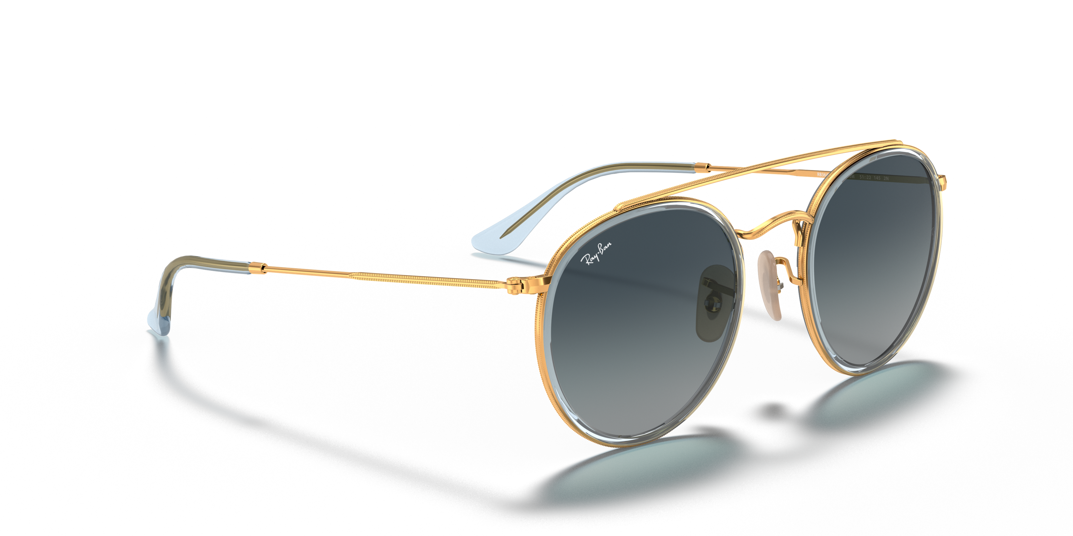 [products.image.angle_right01] Ray-Ban Round Double Bridge RB3647N 91233M