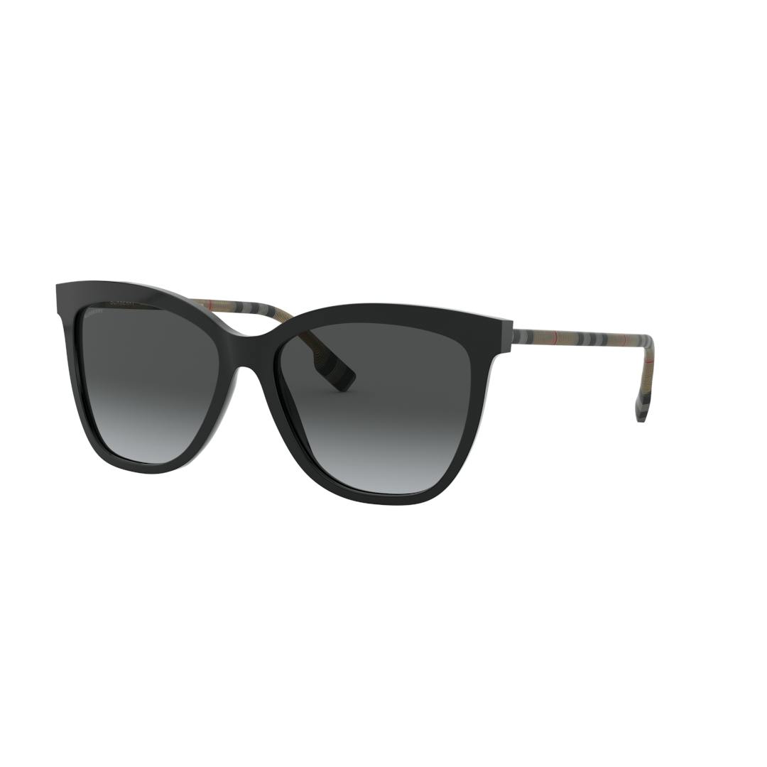 Burberry BE4308 Lunettes de Soleil Femme - Carrée Noir - Verres Polarisés