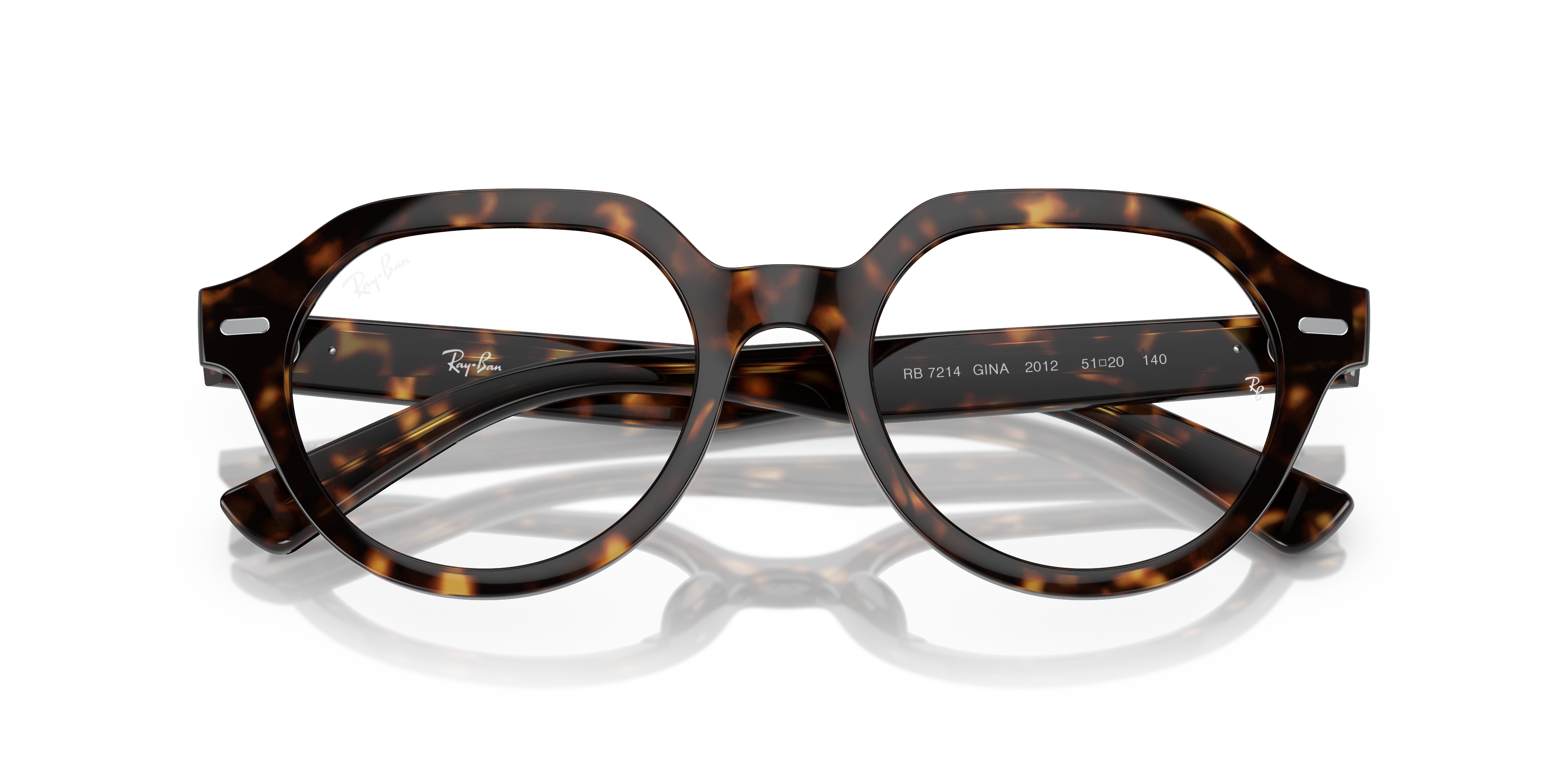Folded Ray-Ban RX 7214 Glasses Transparent / Tortoise Shell