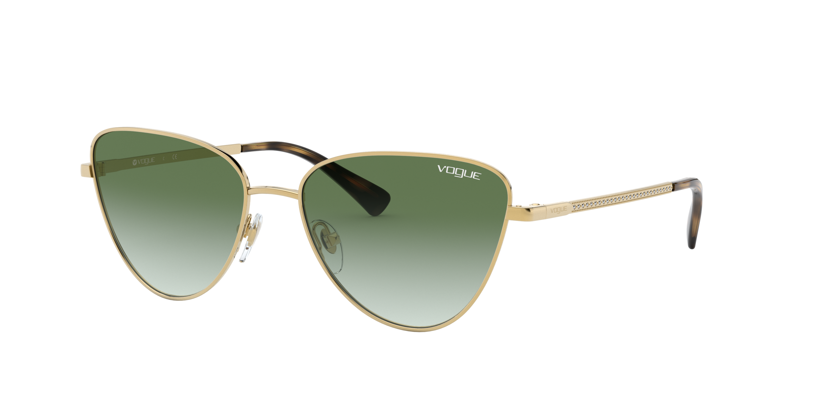 Angle_Left01 Vogue VO 4145SB (280/8E) Sunglasses Green / Gold