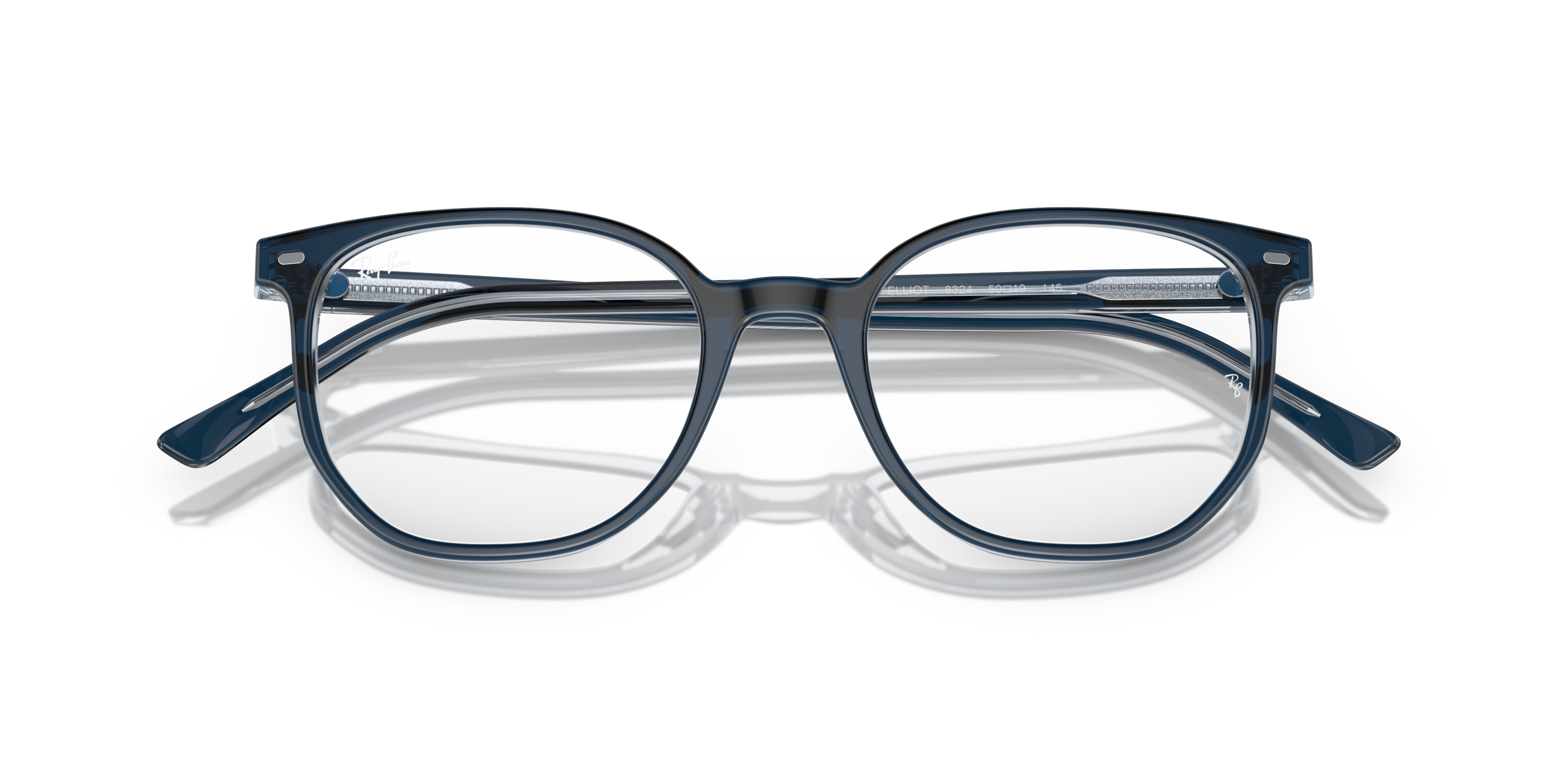 Folded Ray-Ban RX 5397 Glasses Transparent / Blue