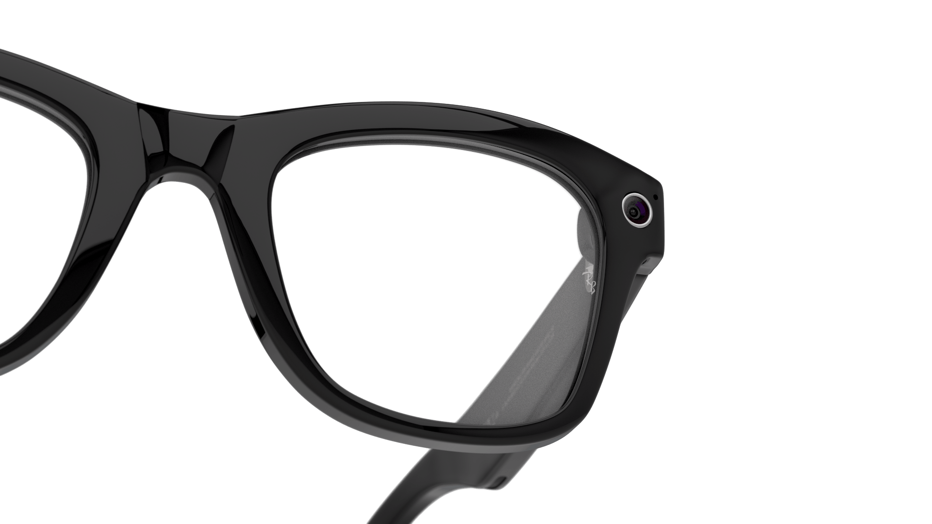 Detail01 Ray-Ban Stories RW4002 601/SB Transparant / Zwart