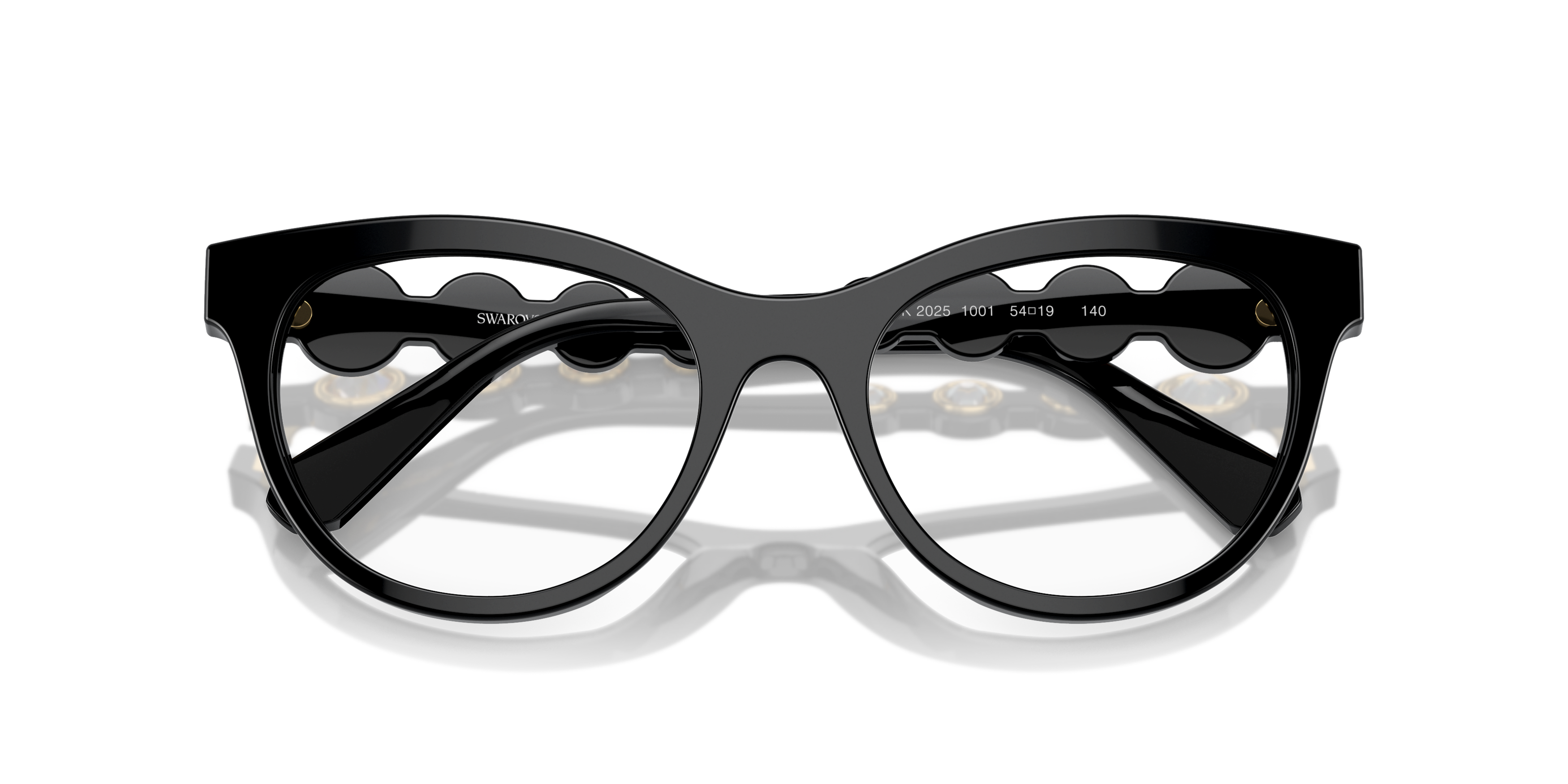 Folded Swarovski SK 2025 Glasses Transparent / Black