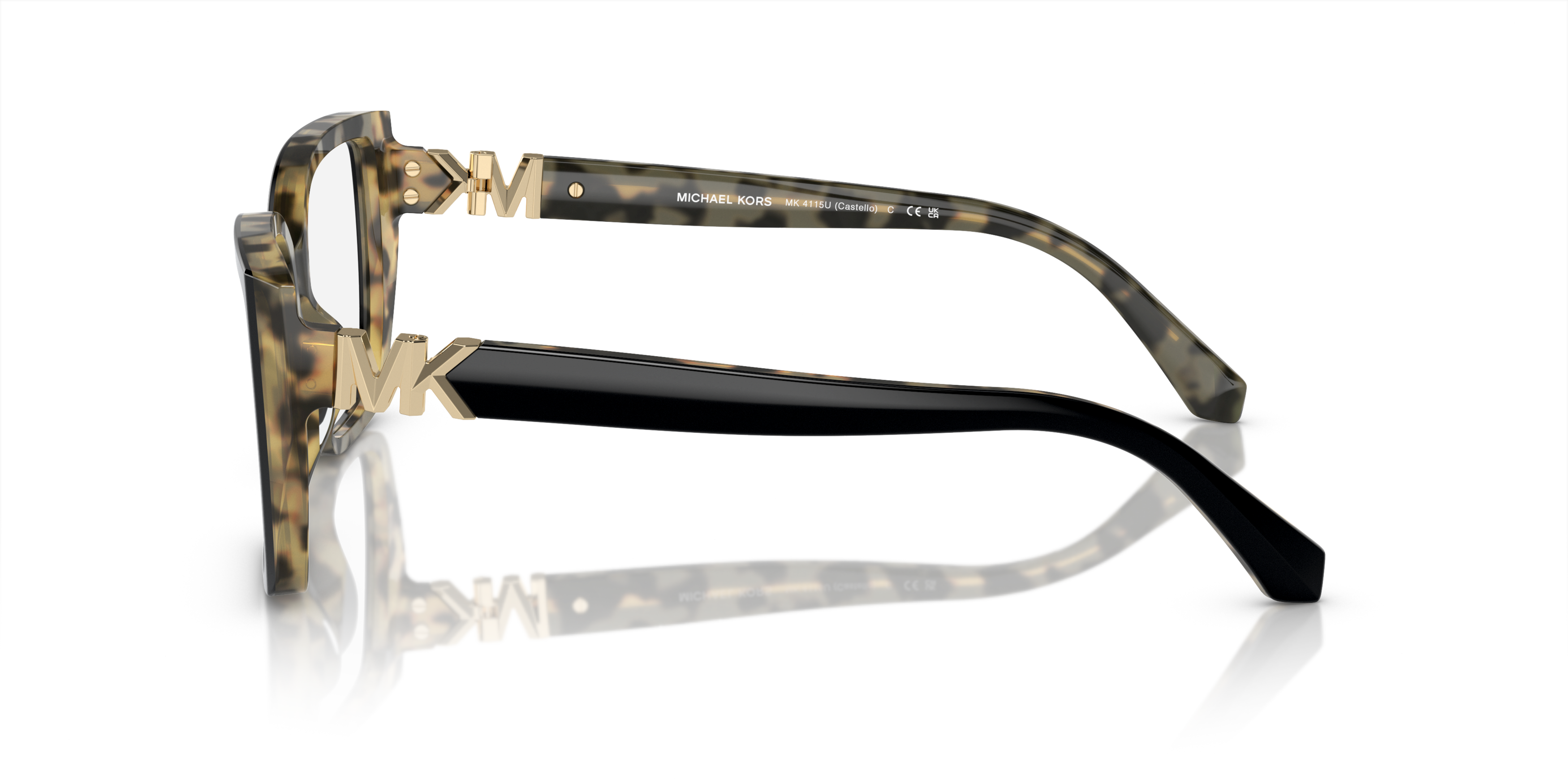 Angle_Left02 Michael Kors MK 4115U (3950) Glasses Transparent / Black