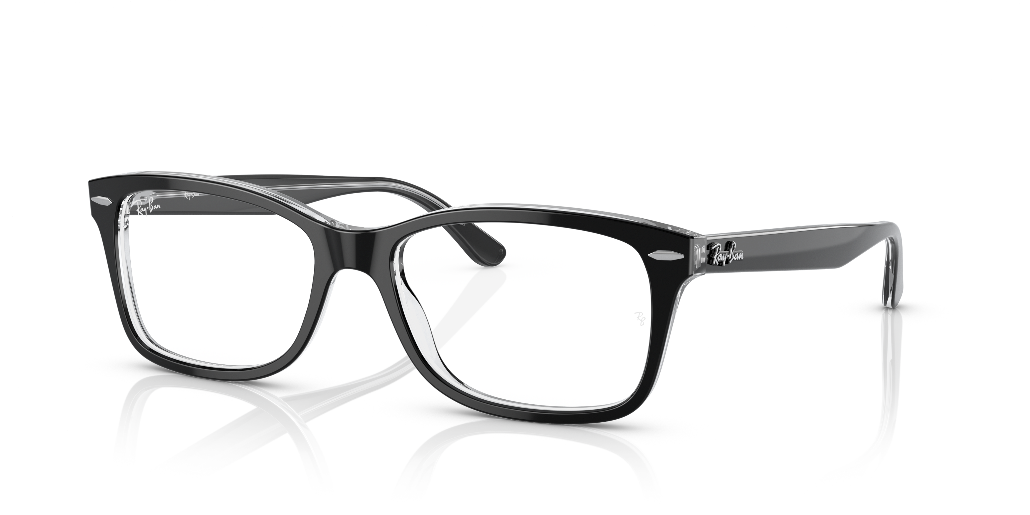 Angle_Left01 Ray-Ban RX 5428 Glasses Transparent / Black
