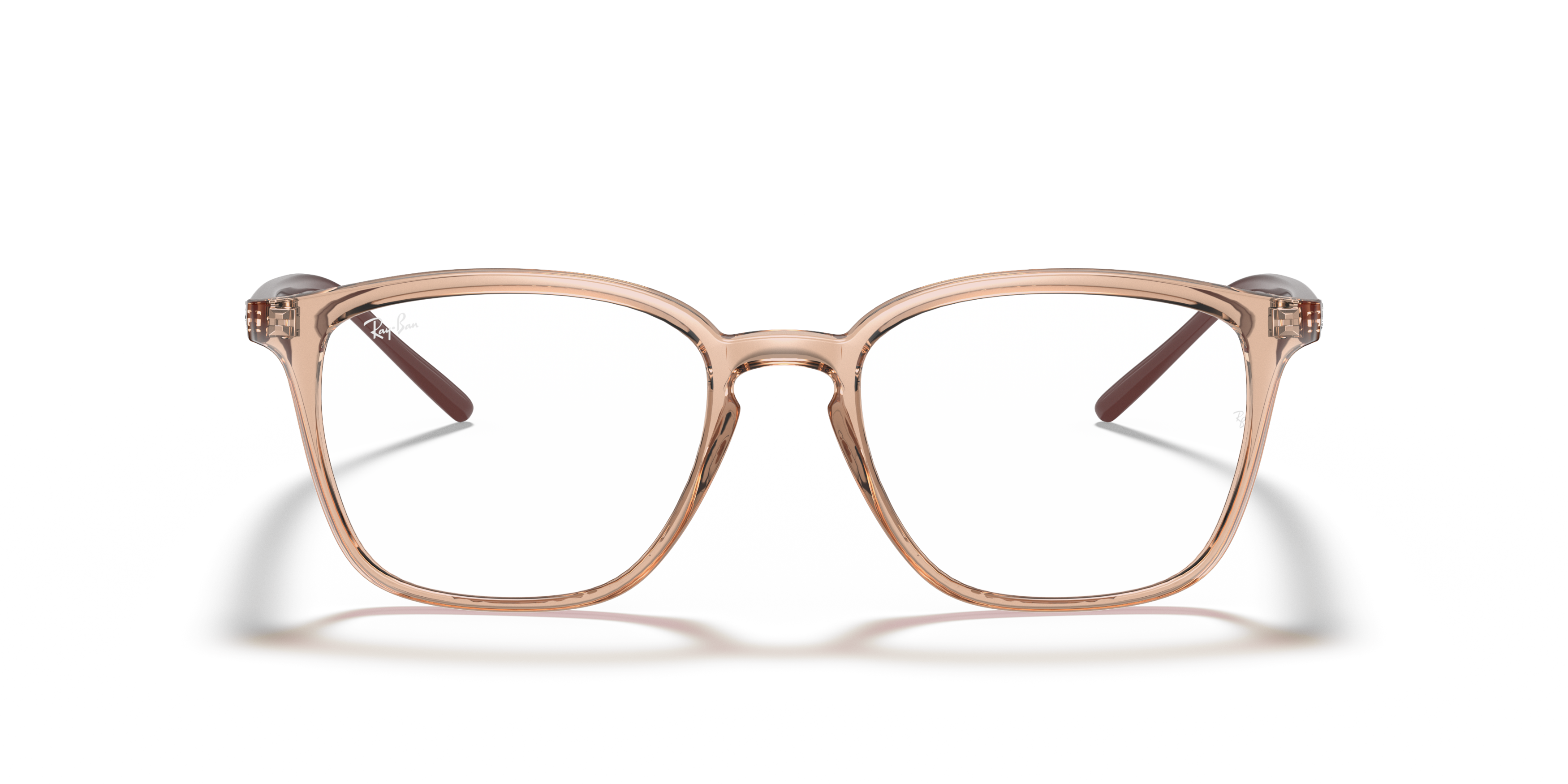 Front Ray-Ban RX 7185 (5940) Glasses Transparent / Transparent, Brown