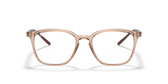 Ray-Ban RX 7185 Glasses Transparent / Transparent, Brown