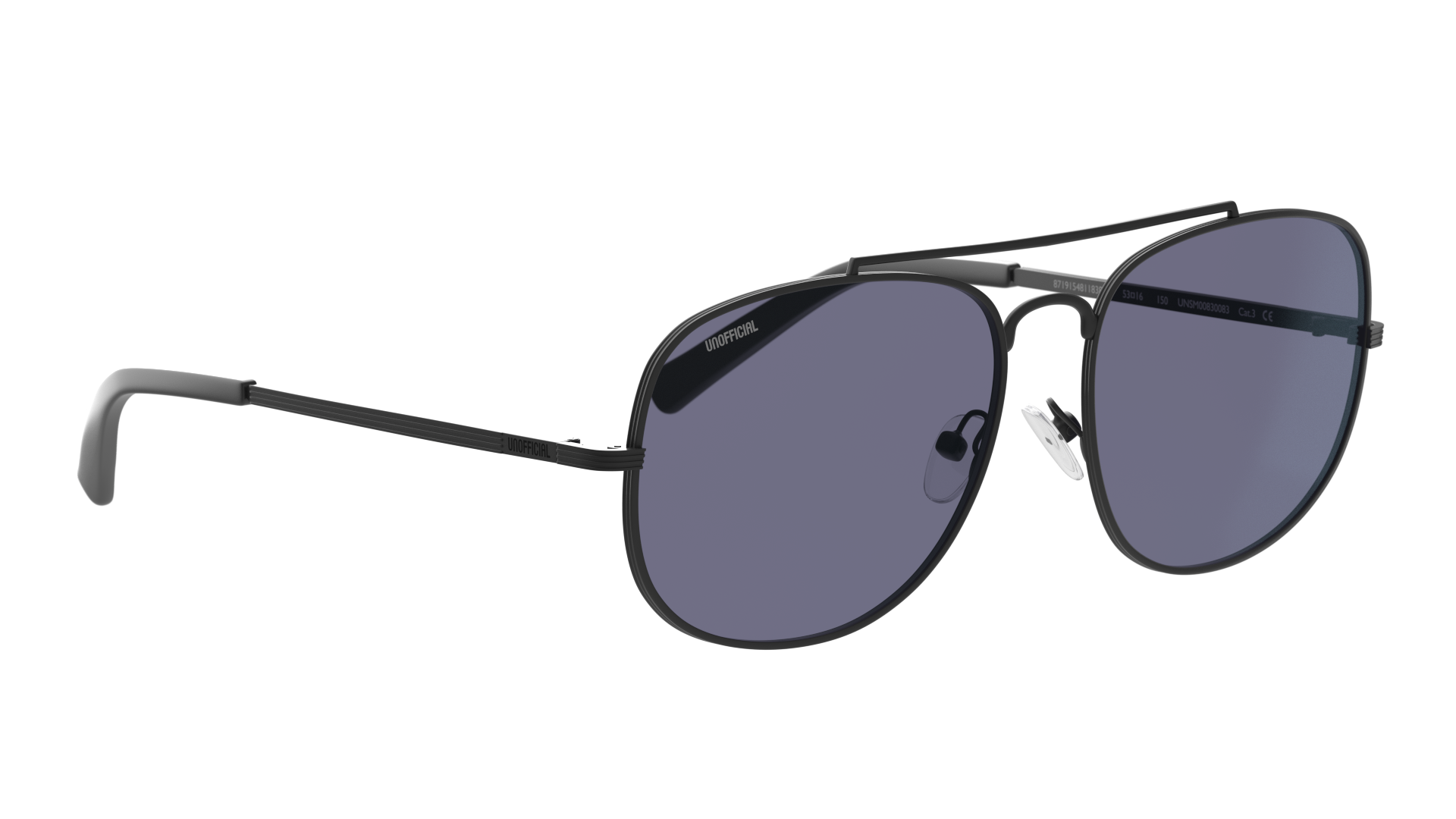 Angle_Right01 Unofficial UNSM0099 Sunglasses Grey / Black