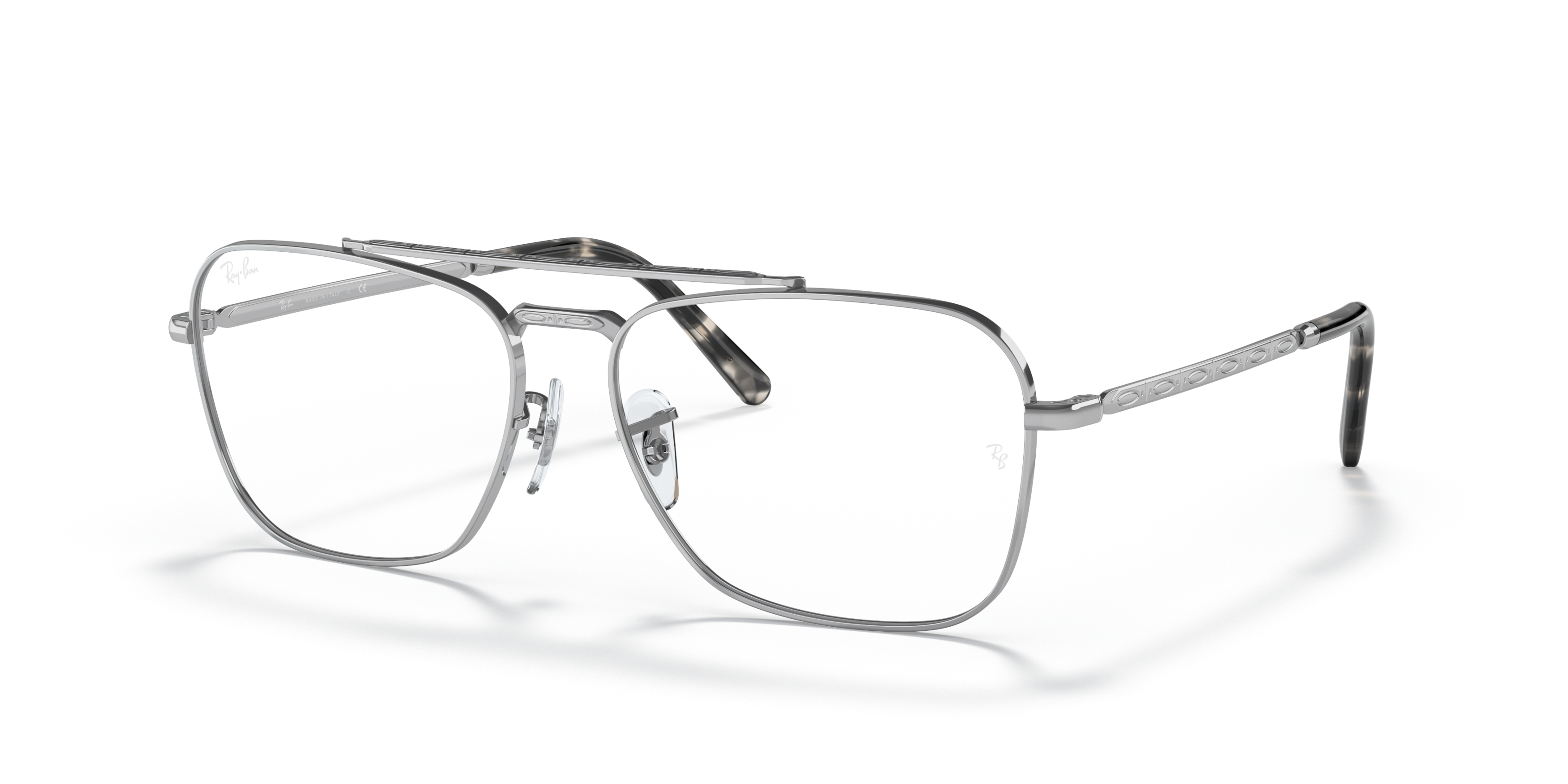 Angle_Left01 Ray-Ban RX 3636V Glasses Transparent / Grey